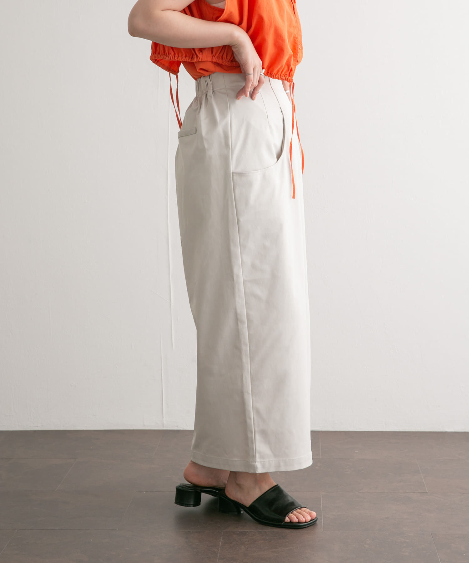  「フロントZIPペンシルスカート」|スカート|