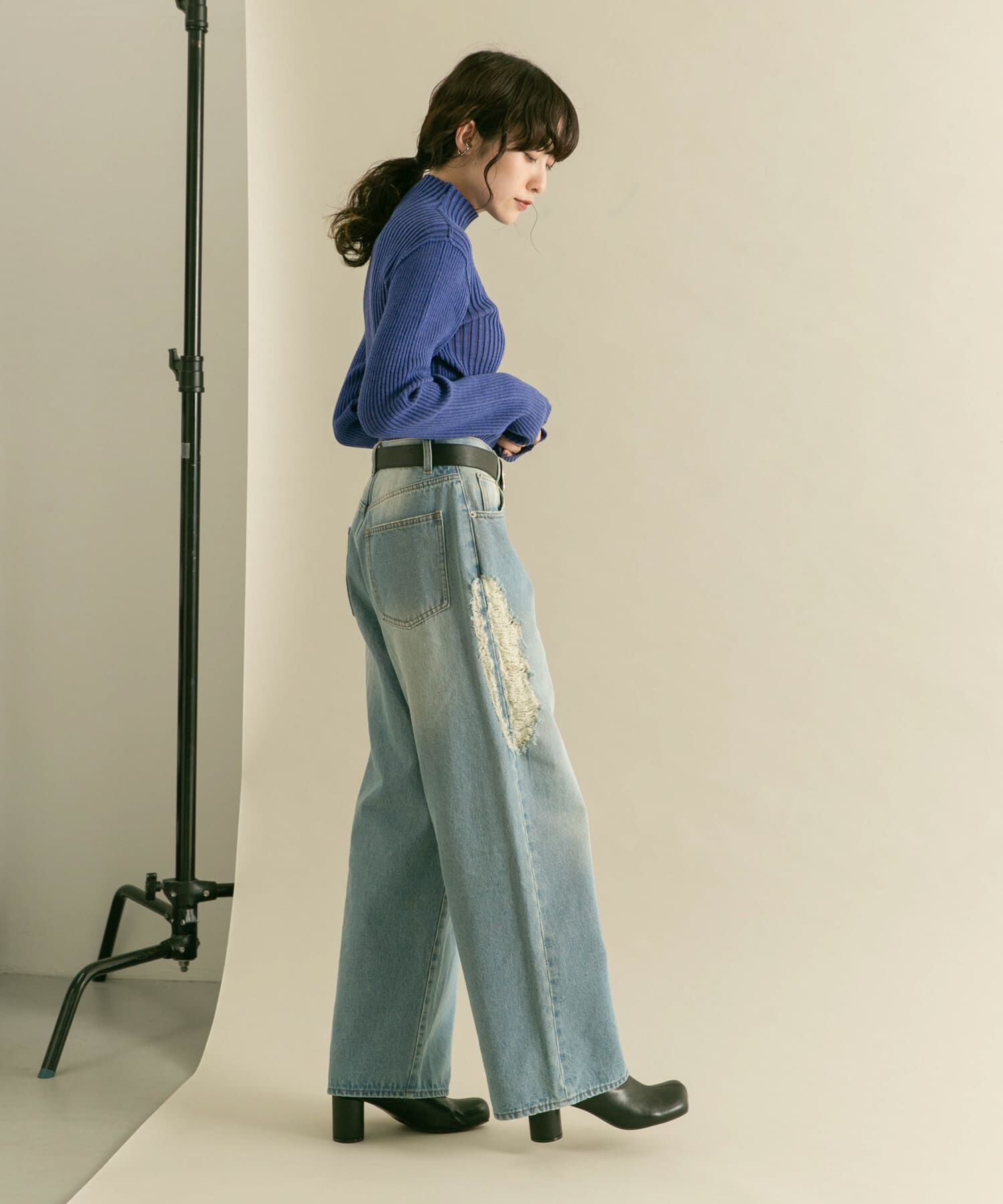  「ステッチデザインラウンドトゥブーツ」|ショートブーツ|