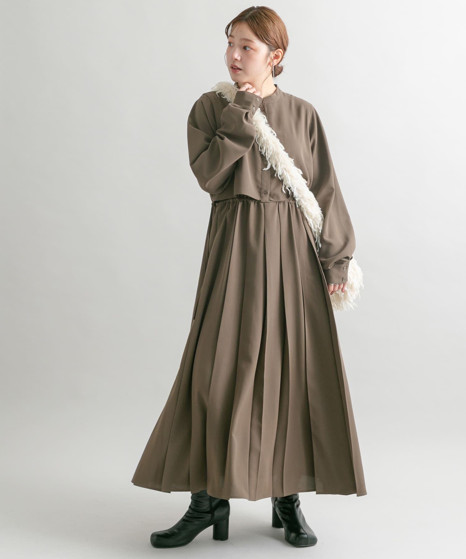  「ステッチデザインラウンドトゥブーツ」|ショートブーツ|