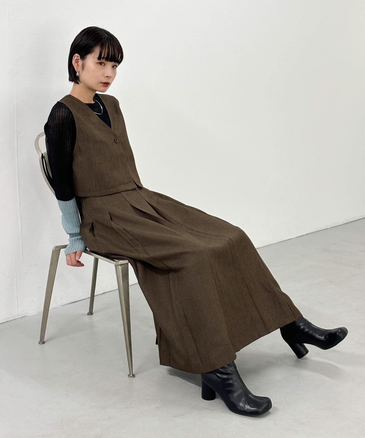  「ステッチデザインラウンドトゥブーツ」|ショートブーツ|