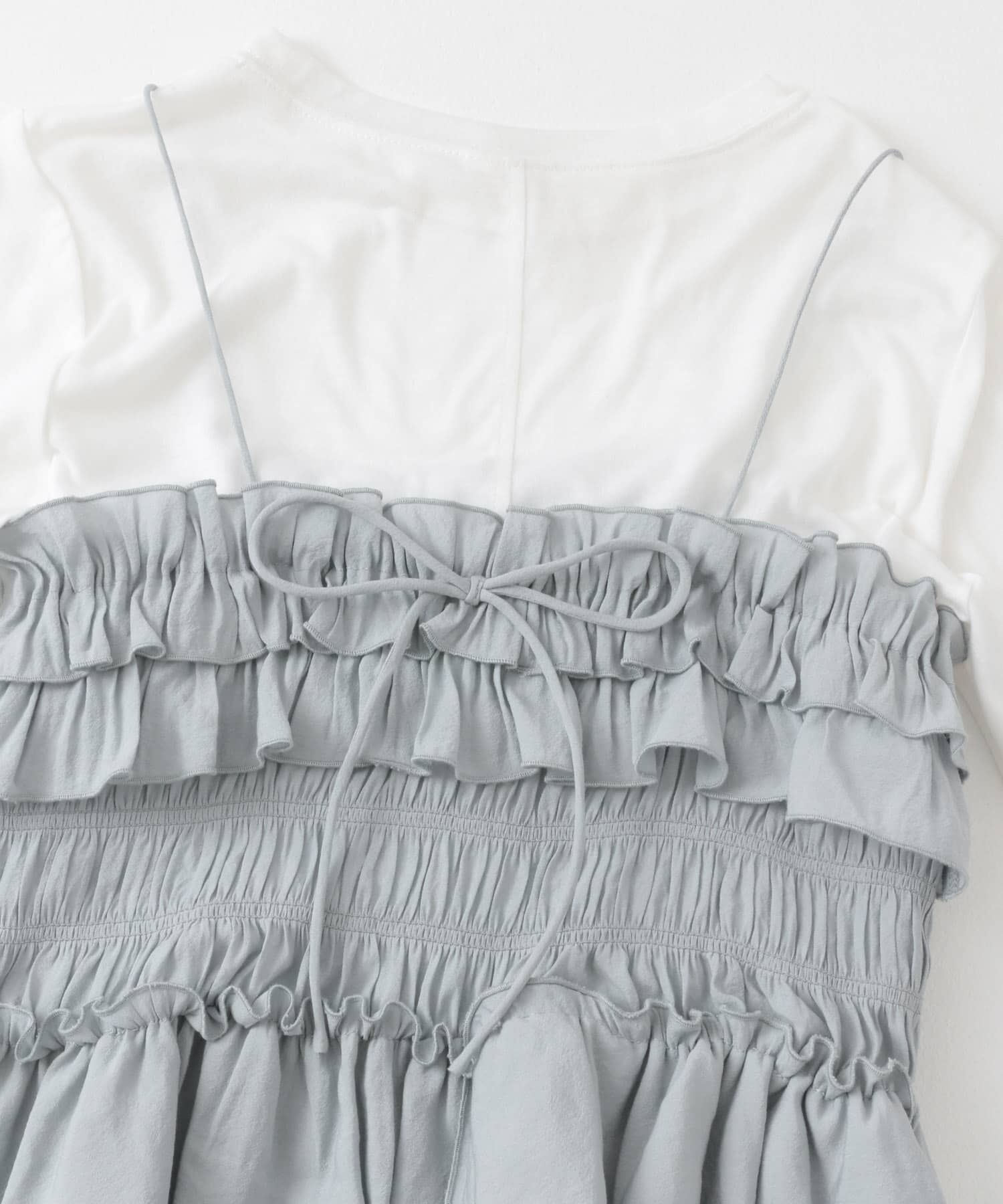  「シャーリングビスチェSETトップス」|Tシャツ・カットソー|