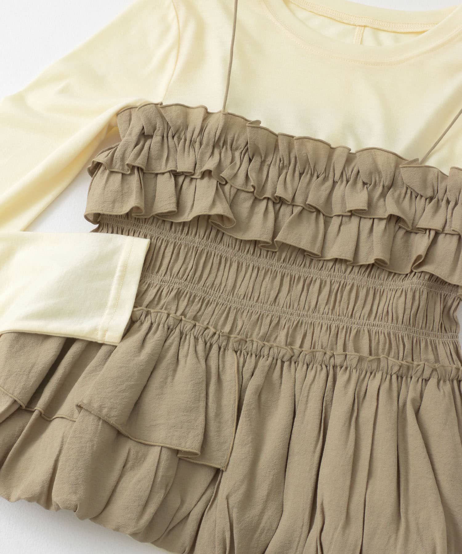  「シャーリングビスチェSETトップス」|Tシャツ・カットソー|