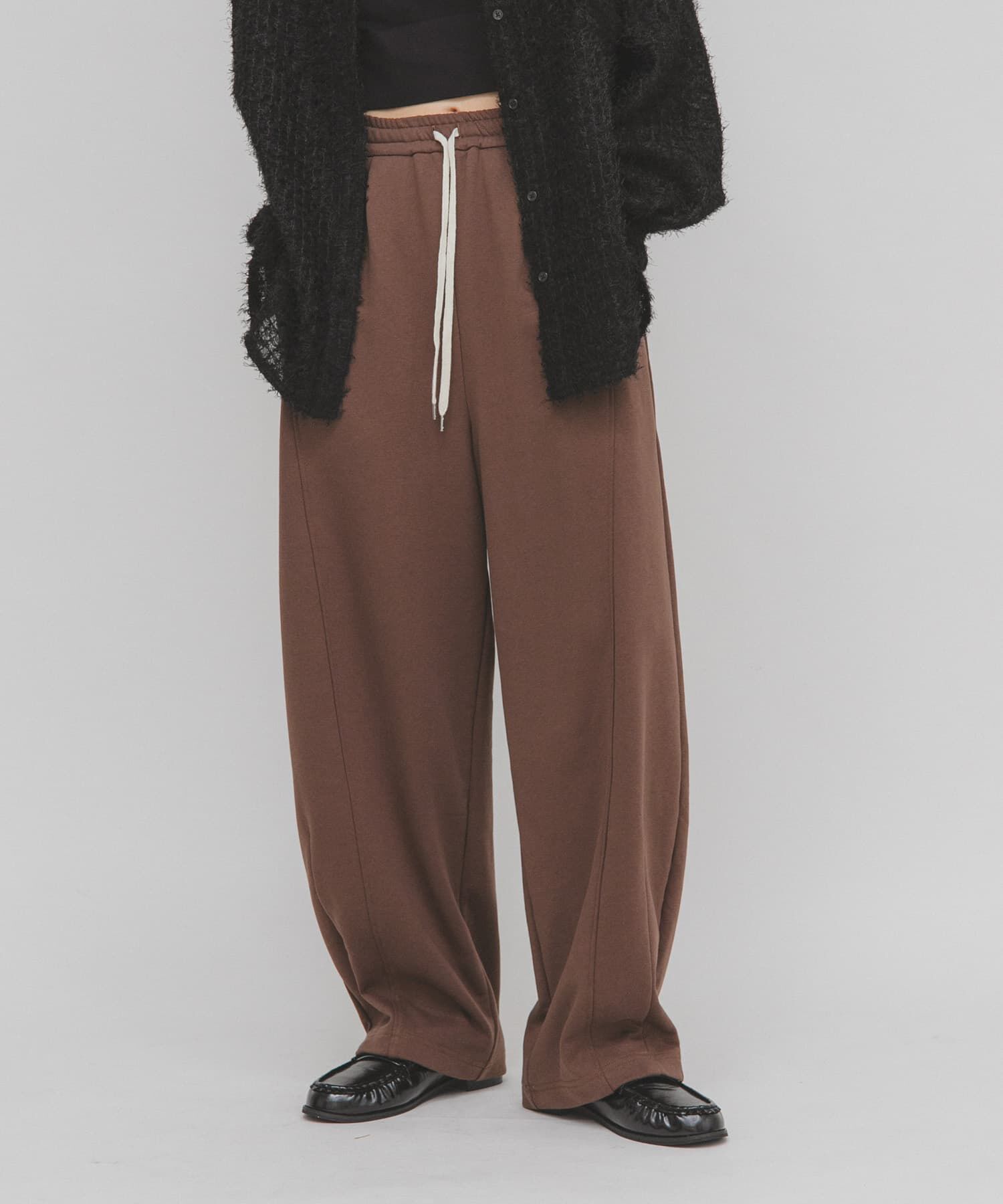  「カーブスウェットパンツ」|その他|ブラウン