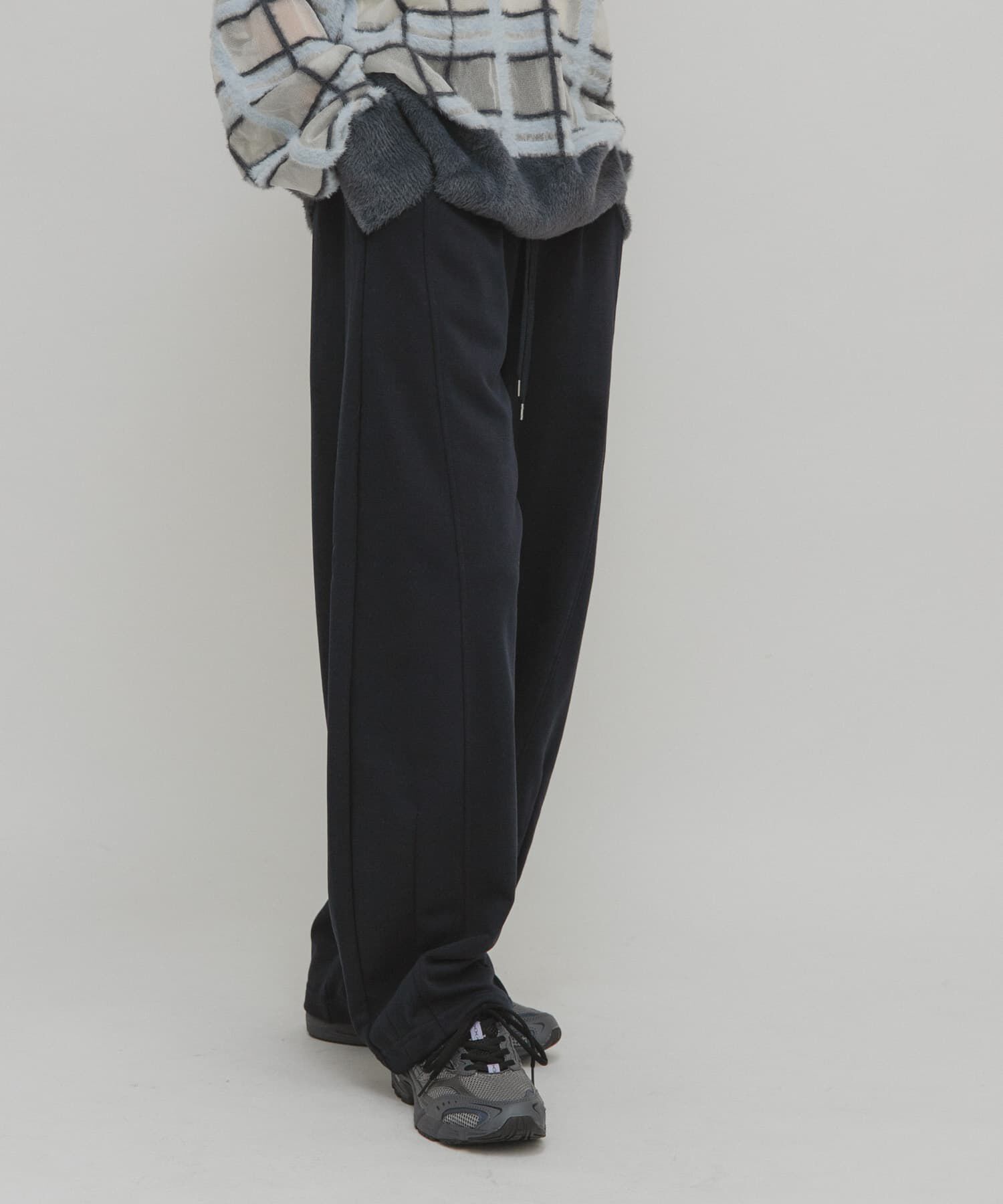  「カーブスウェットパンツ」|その他|ネイビー