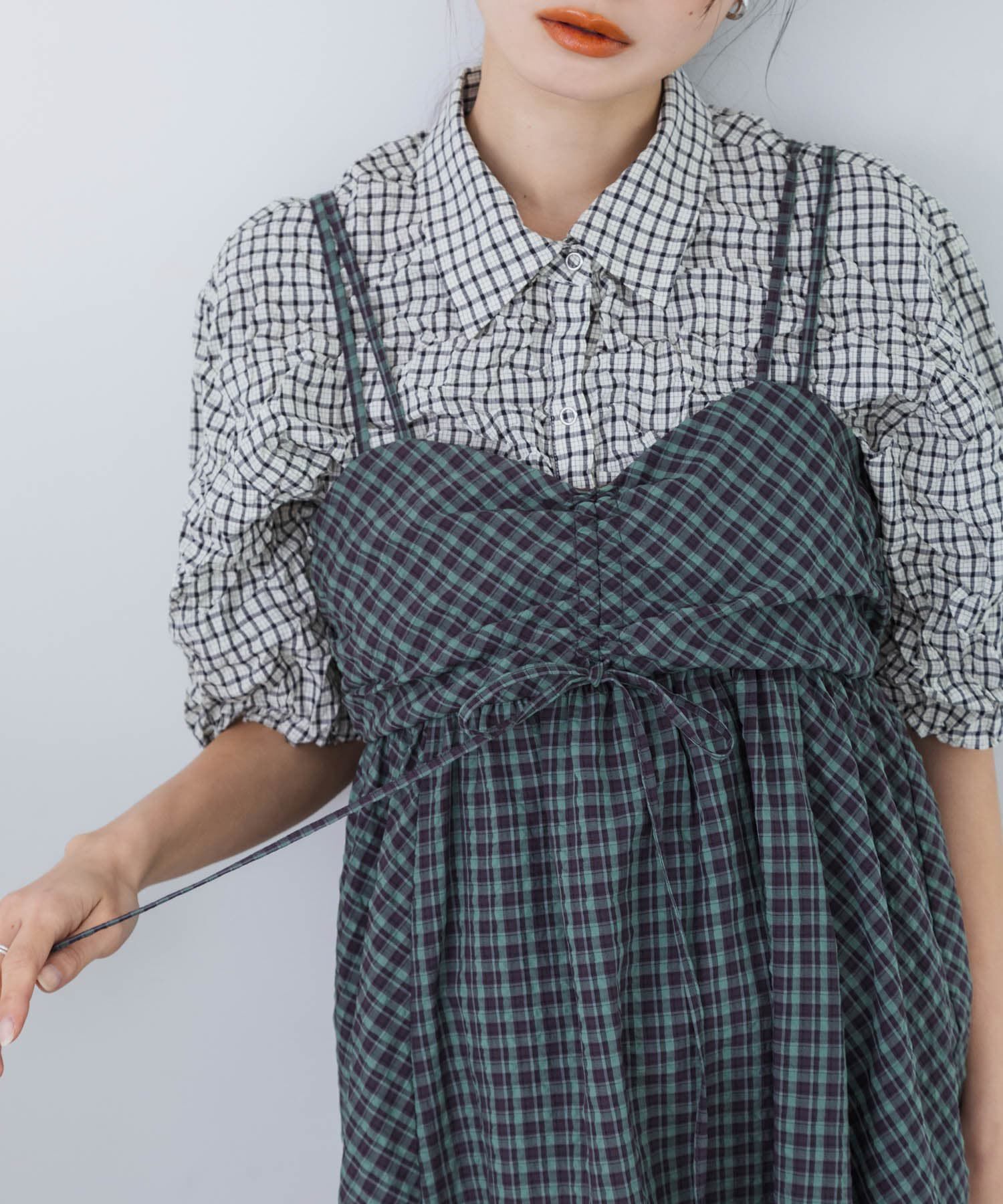  「ワッシャーチェックシャツ」|シャツ・ブラウス|