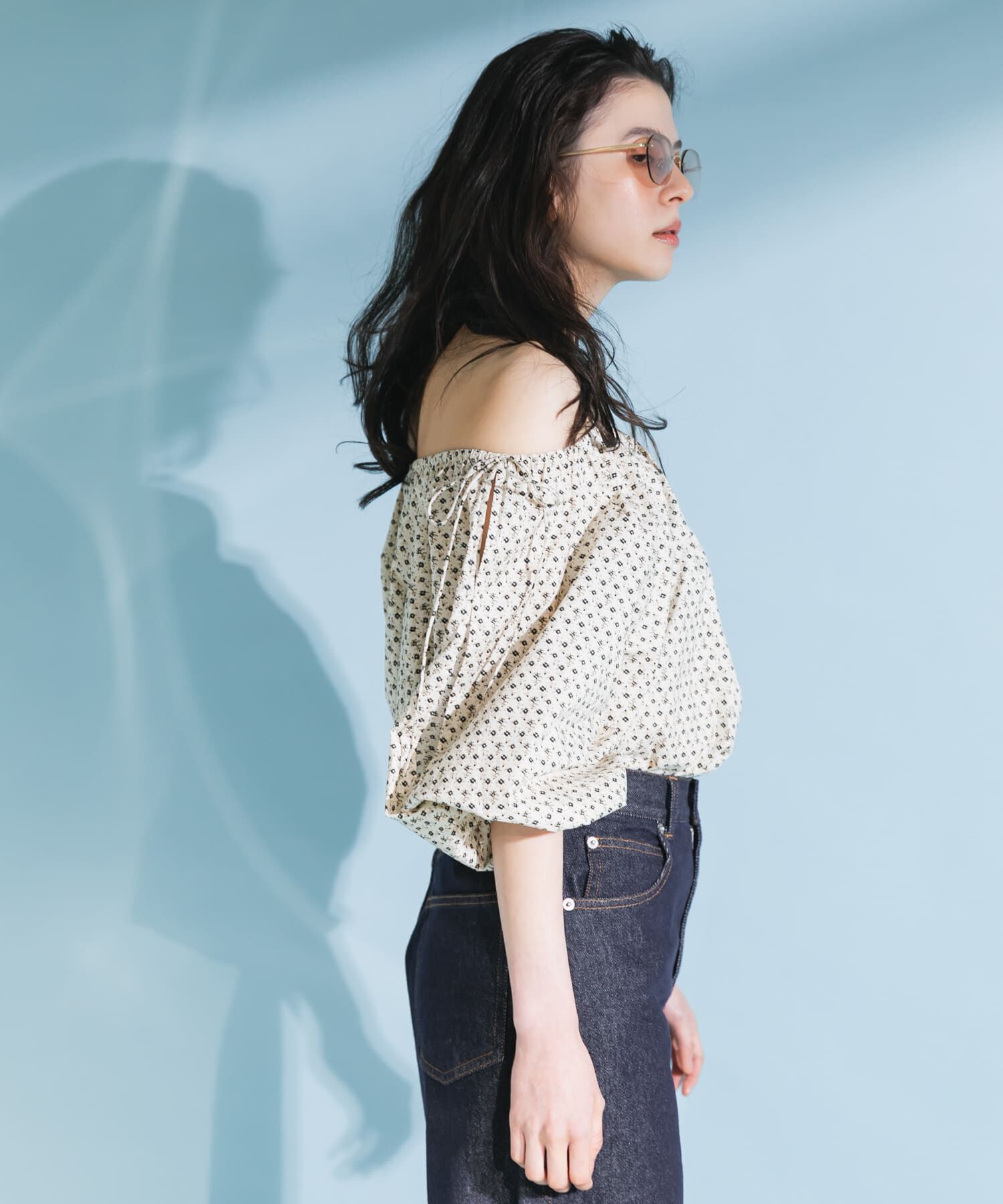  「2WAYフラワープリントブラウス」|シャツ・ブラウス|