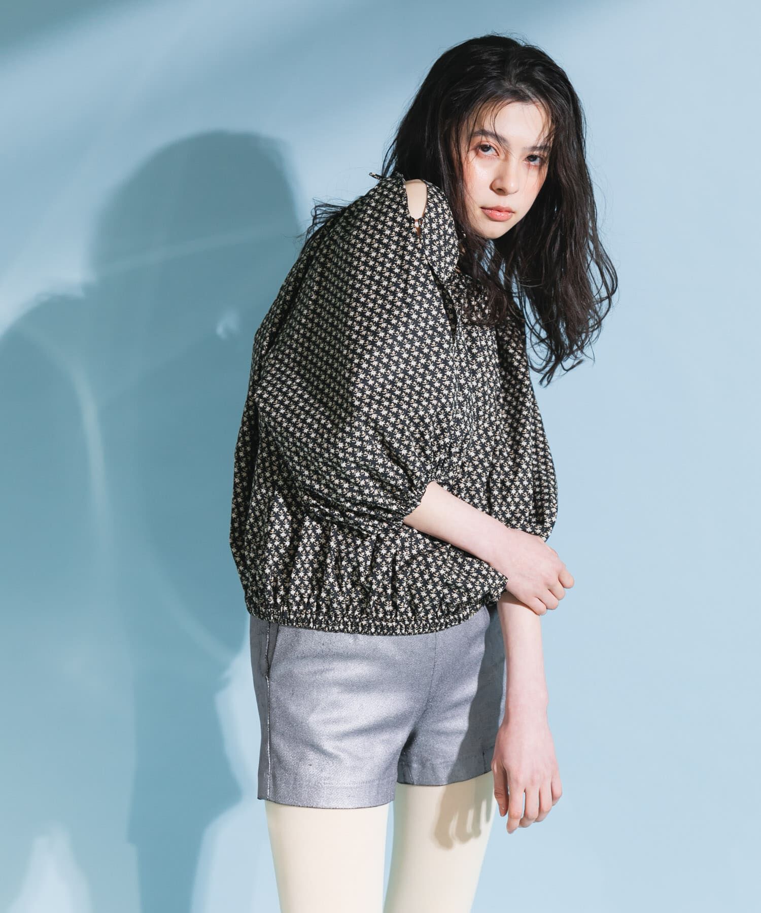  「2WAYフラワープリントブラウス」|シャツ・ブラウス|