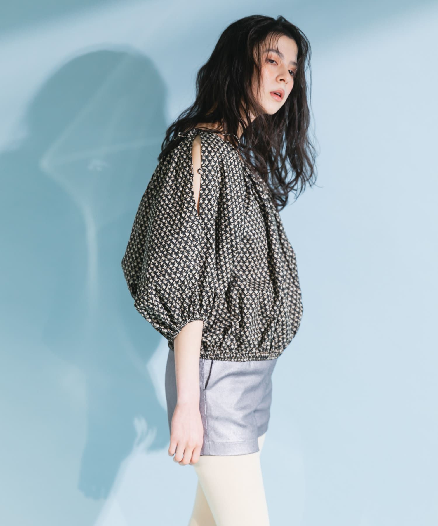  「2WAYフラワープリントブラウス」|シャツ・ブラウス|