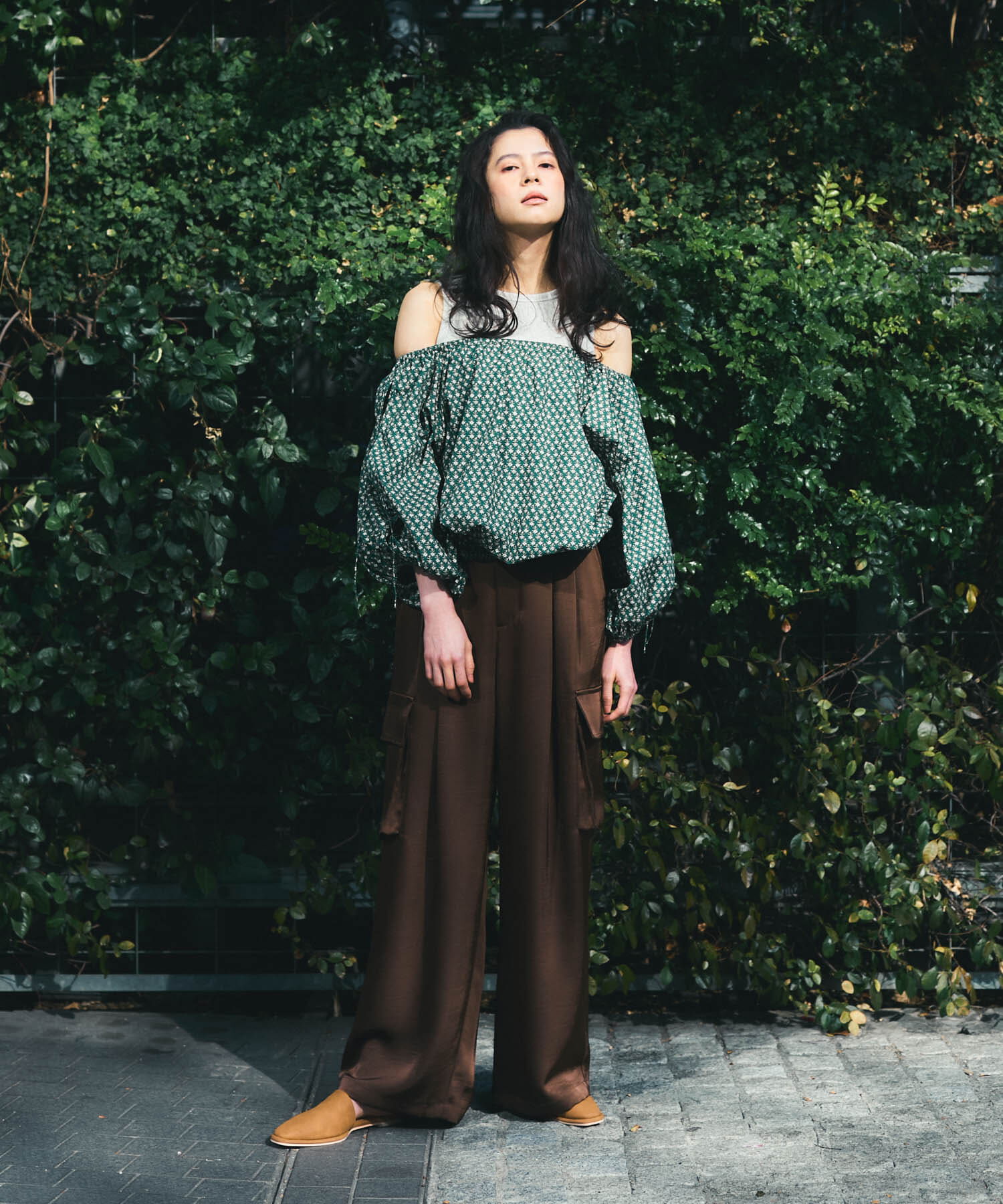  「2WAYフラワープリントブラウス」|シャツ・ブラウス|