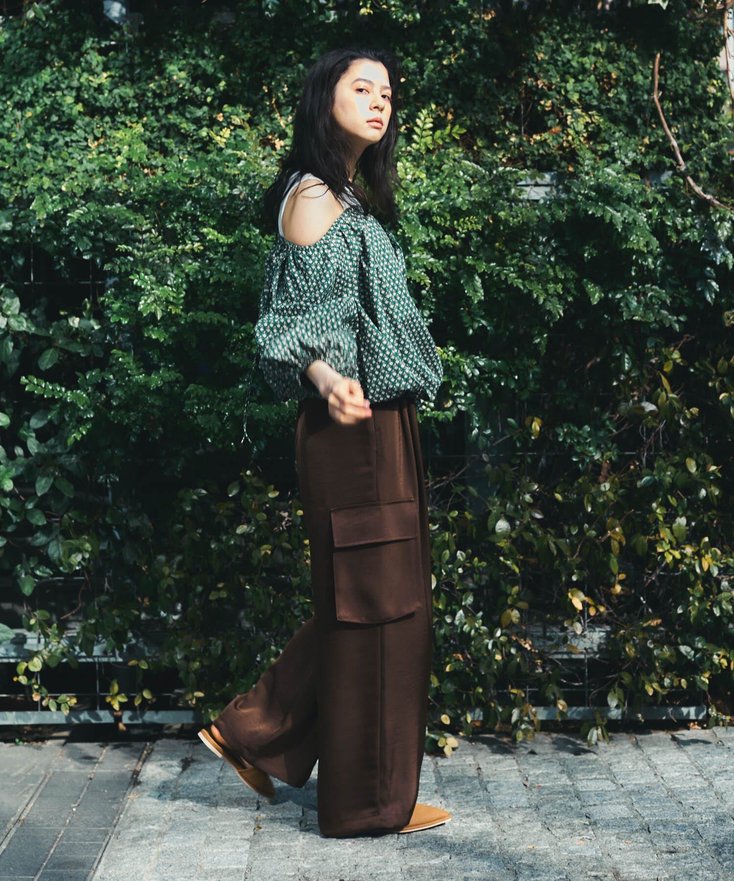  「2WAYフラワープリントブラウス」|シャツ・ブラウス|