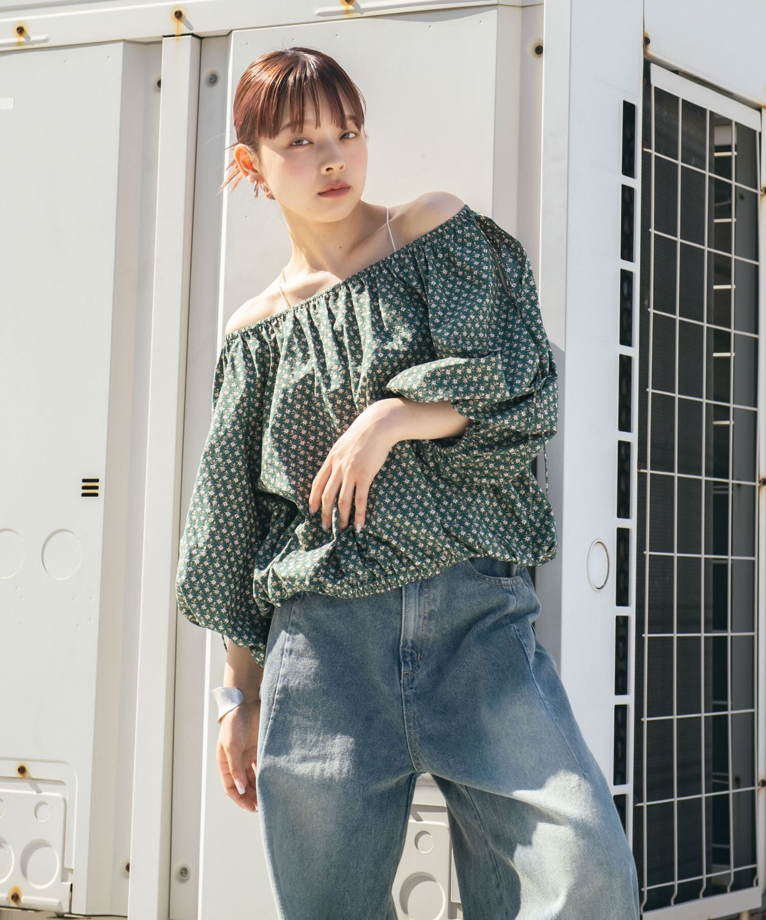  「2WAYフラワープリントブラウス」|シャツ・ブラウス|