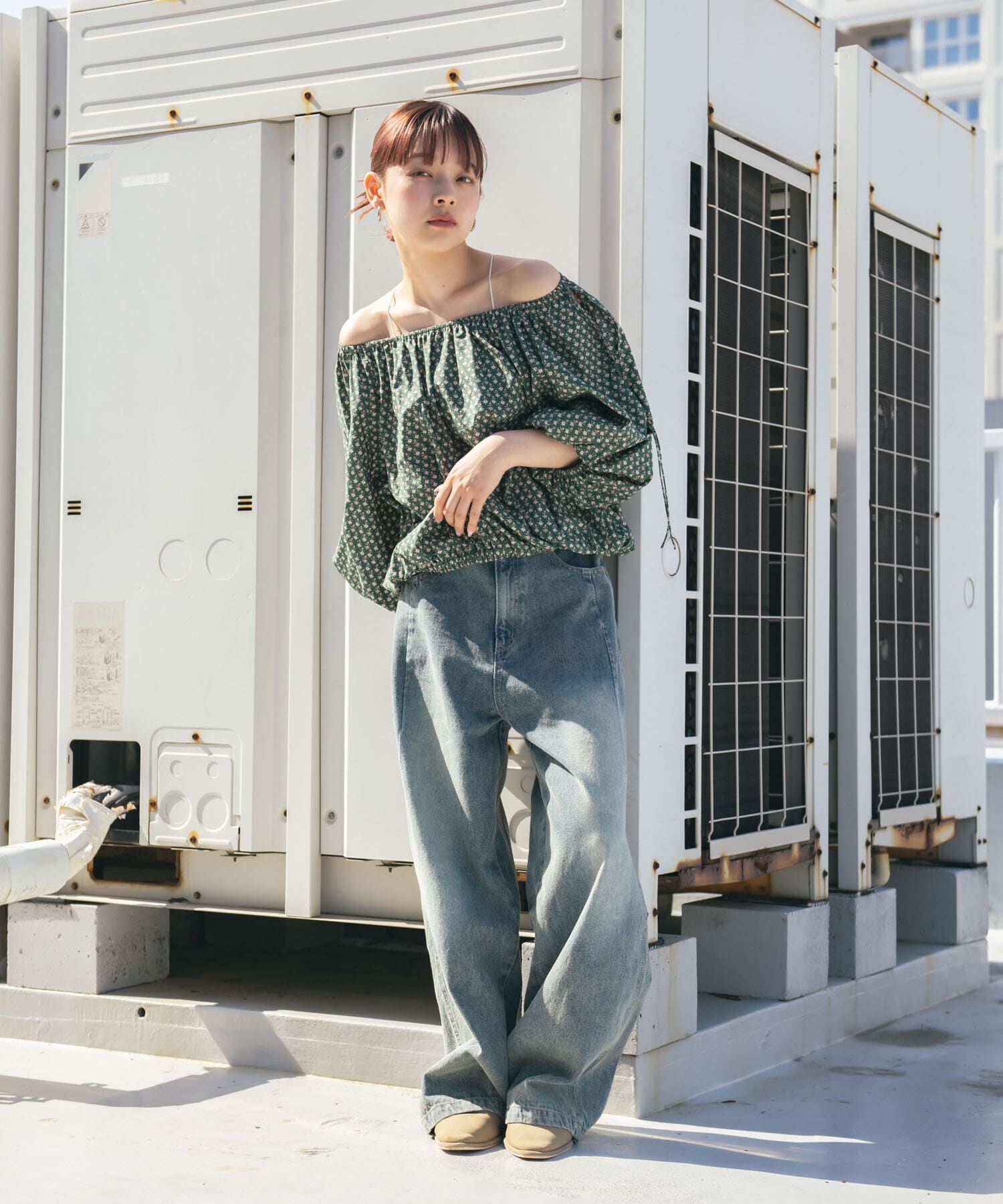  「2WAYフラワープリントブラウス」|シャツ・ブラウス|