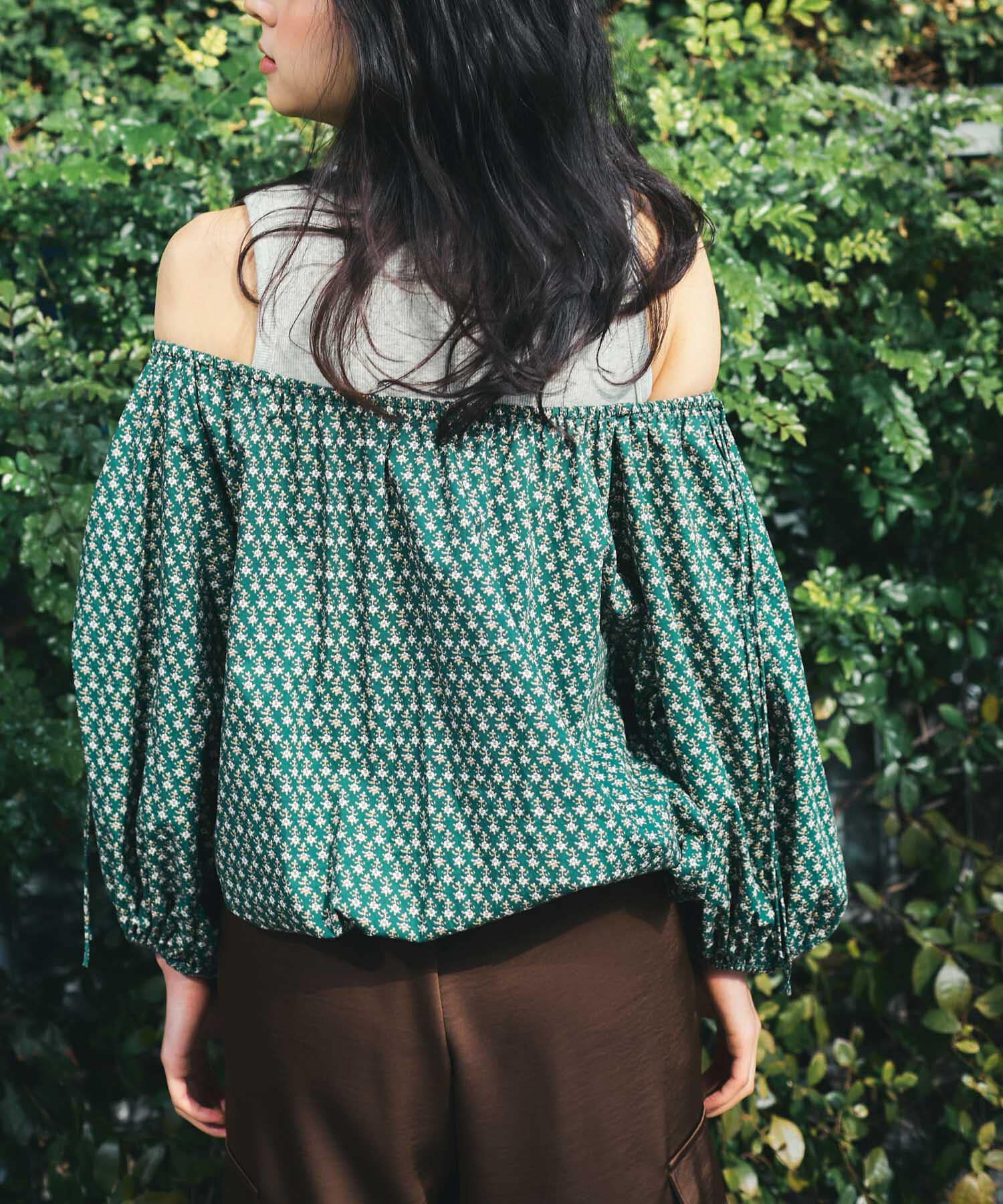  「2WAYフラワープリントブラウス」|シャツ・ブラウス|