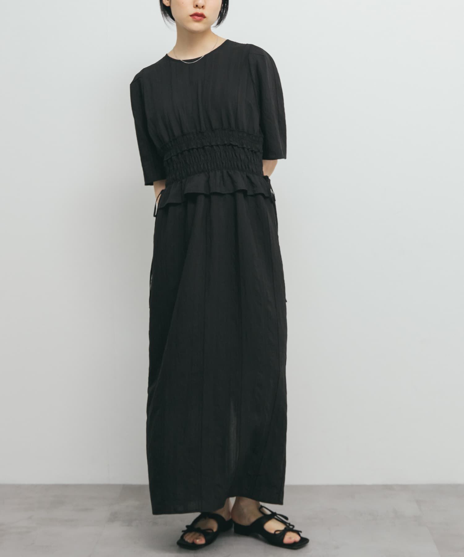  「フリルシャーリングドッキングワンピース」|ワンピース|