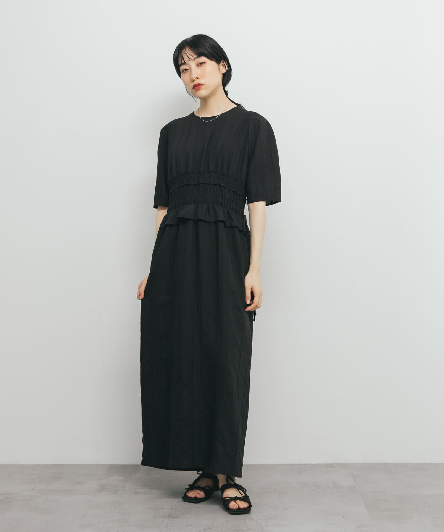  「フリルシャーリングドッキングワンピース」|ワンピース|