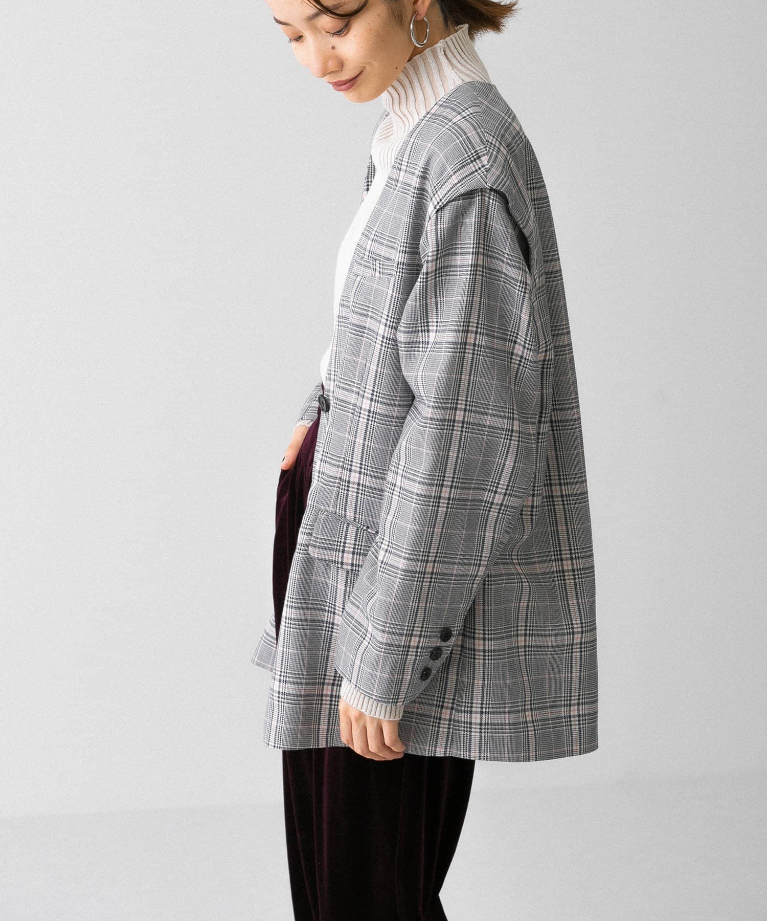  「2WAYノーカラージャケット」|ノーカラージャケット|