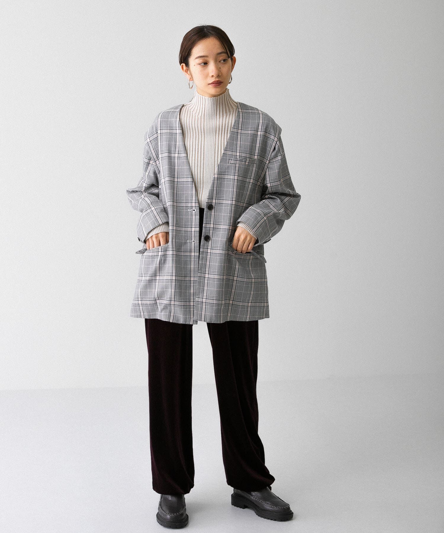  「2WAYノーカラージャケット」|ノーカラージャケット|