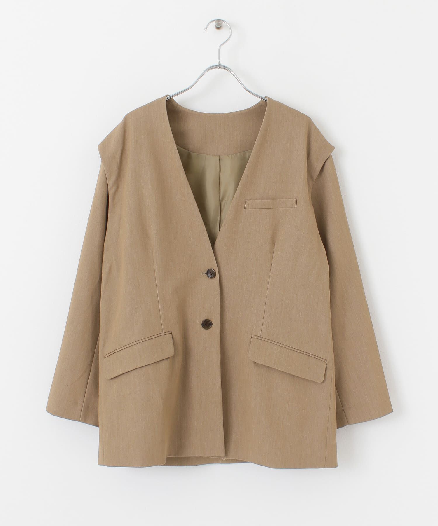  「2WAYノーカラージャケット」|ノーカラージャケット|