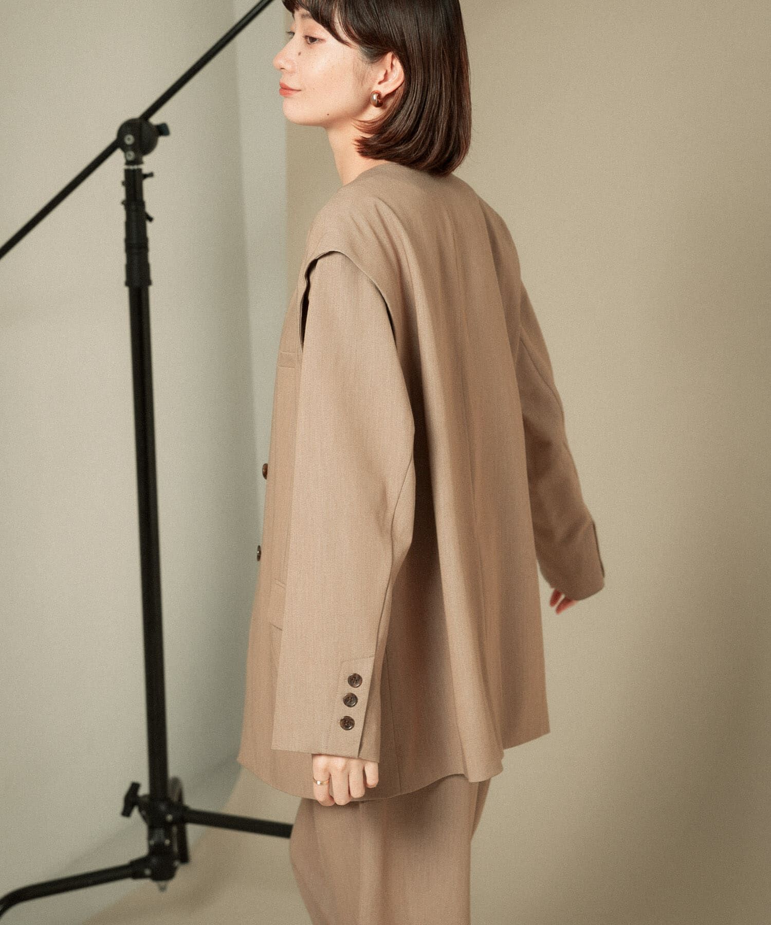  「2WAYノーカラージャケット」|ノーカラージャケット|