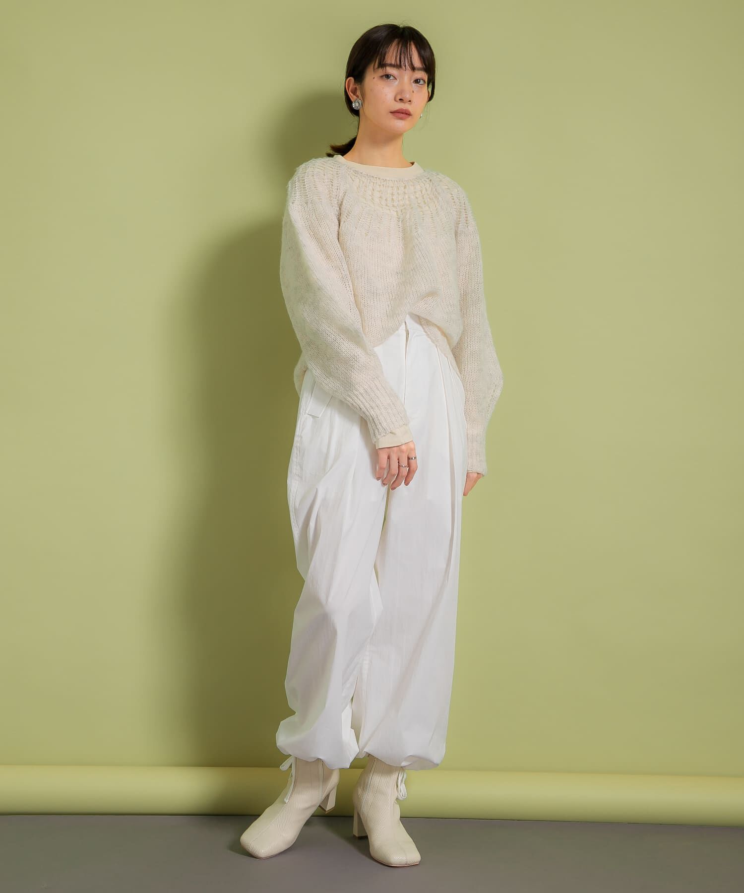  「メッシュネックニット」|ニット・セーター|