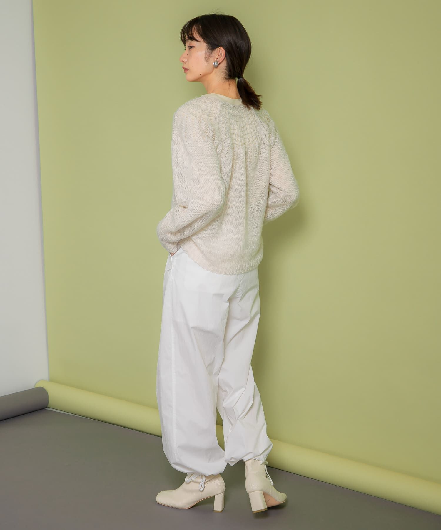  「メッシュネックニット」|ニット・セーター|