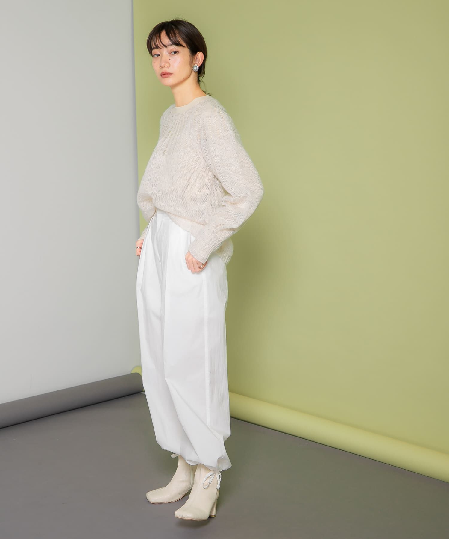  「メッシュネックニット」|ニット・セーター|