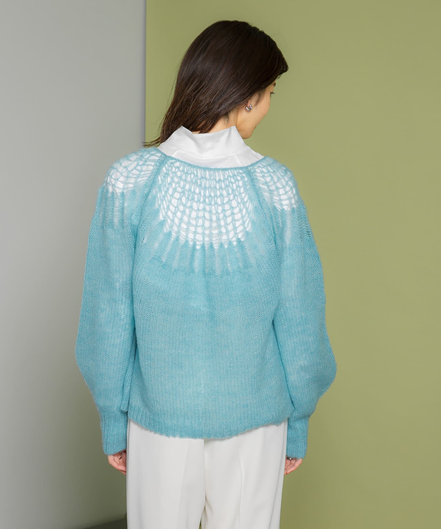  「メッシュネックニット」|ニット・セーター|