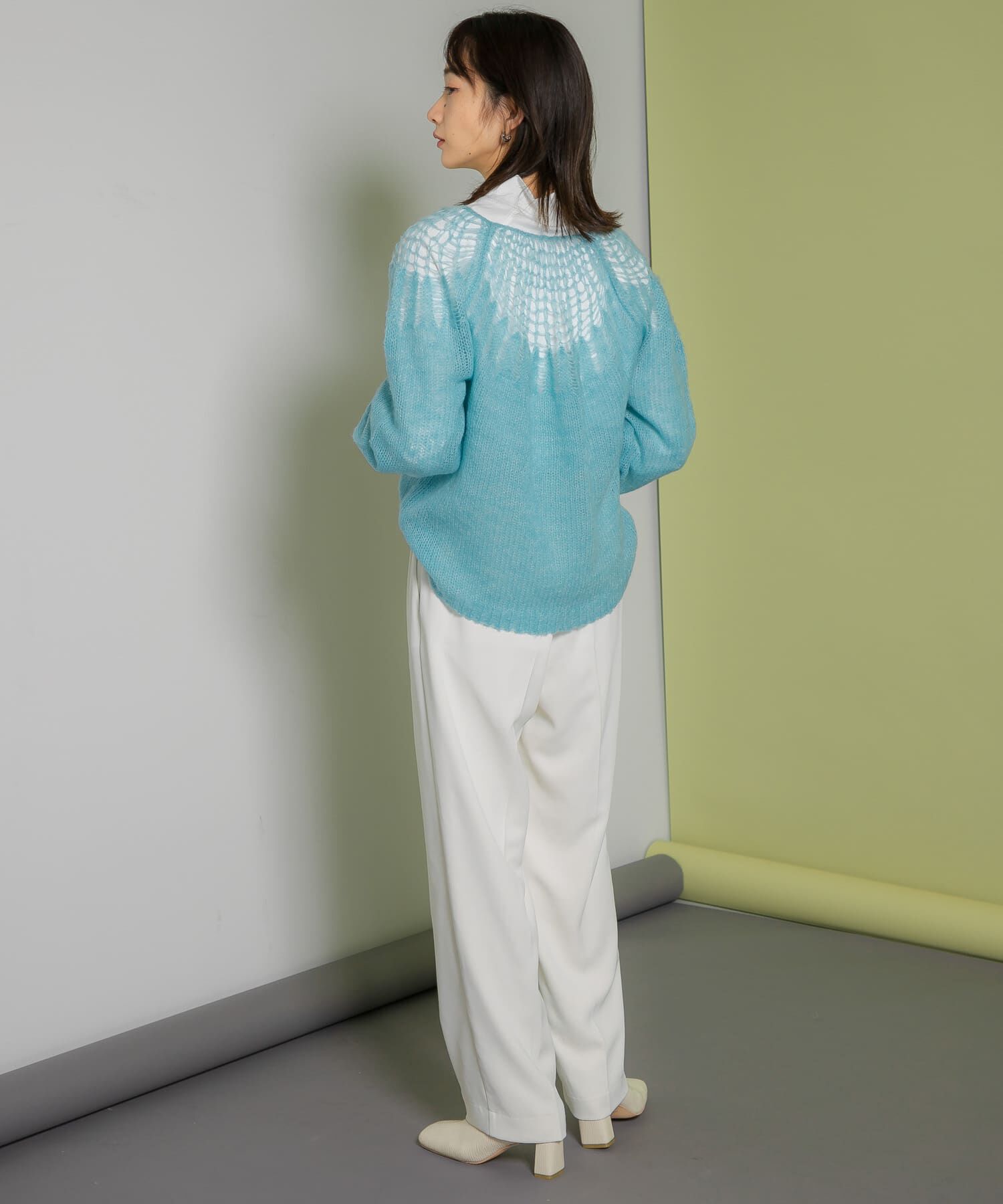  「メッシュネックニット」|ニット・セーター|