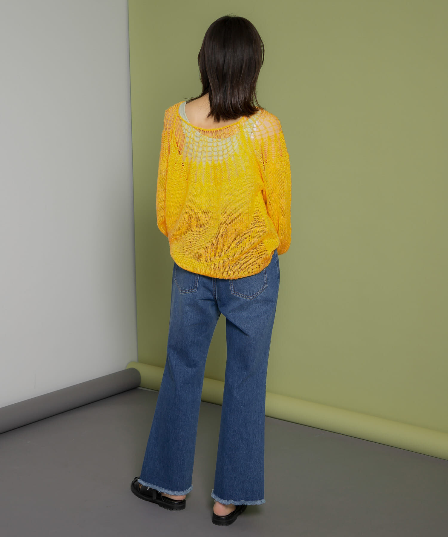  「メッシュネックニット」|ニット・セーター|