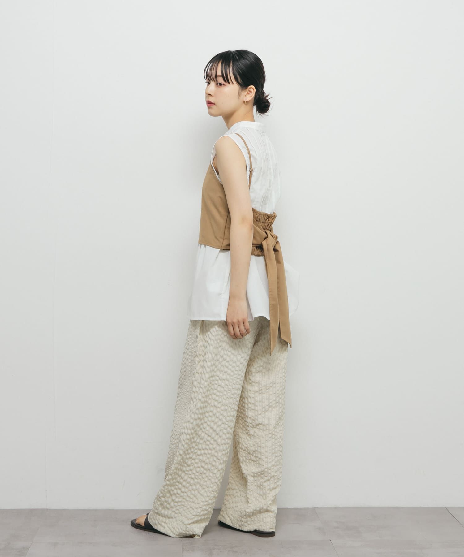  「ビスチェSETピンタックシャツ」|シャツ・ブラウス|