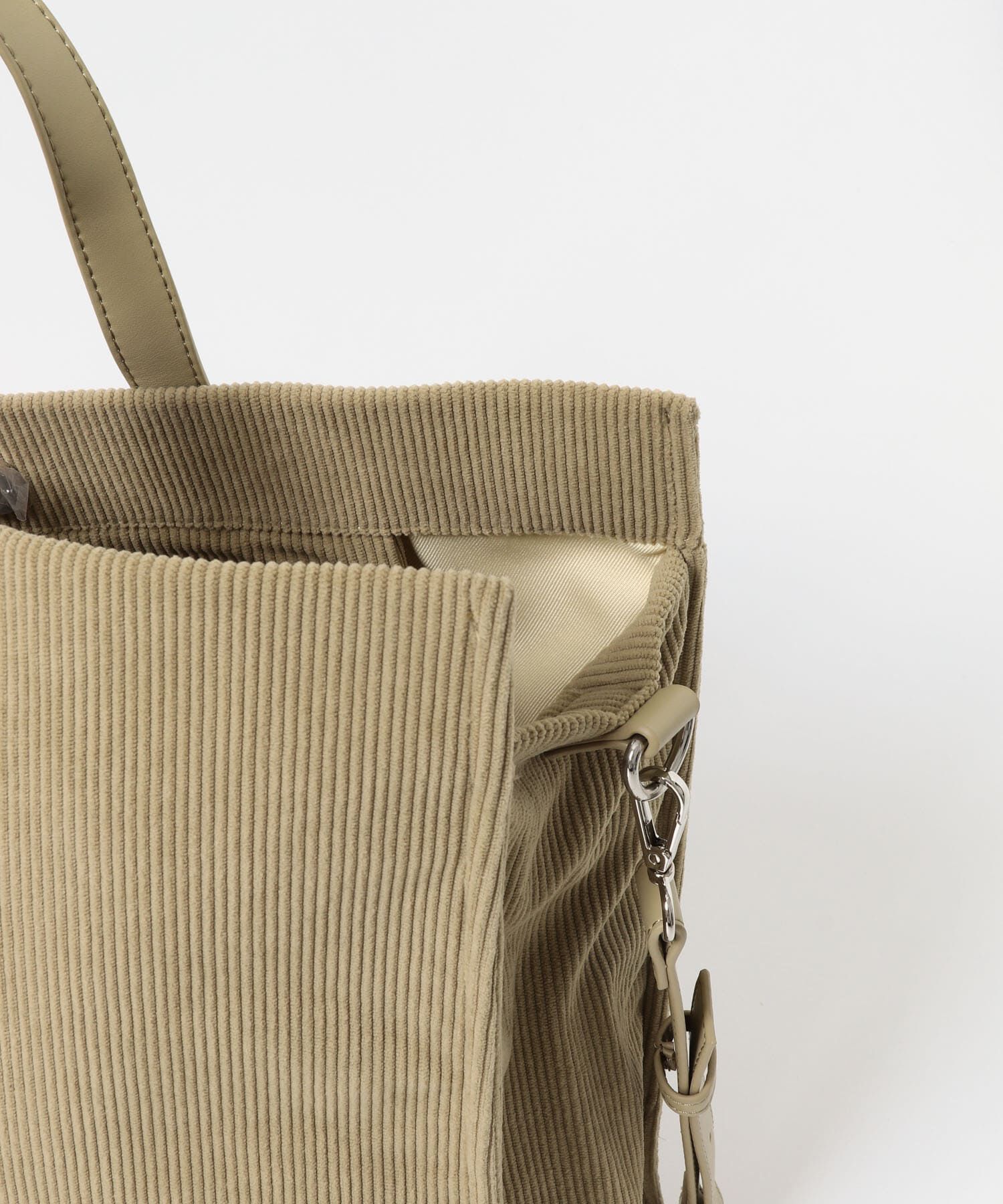  「コーデュロイスクエアビッグBAG」|トートバッグ|