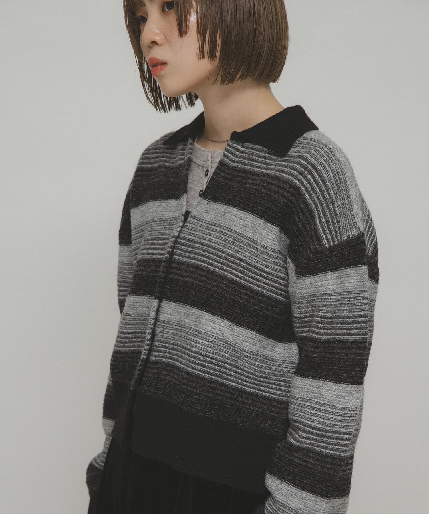  「グラデーションボーダーカーディガン」|カーディガン|