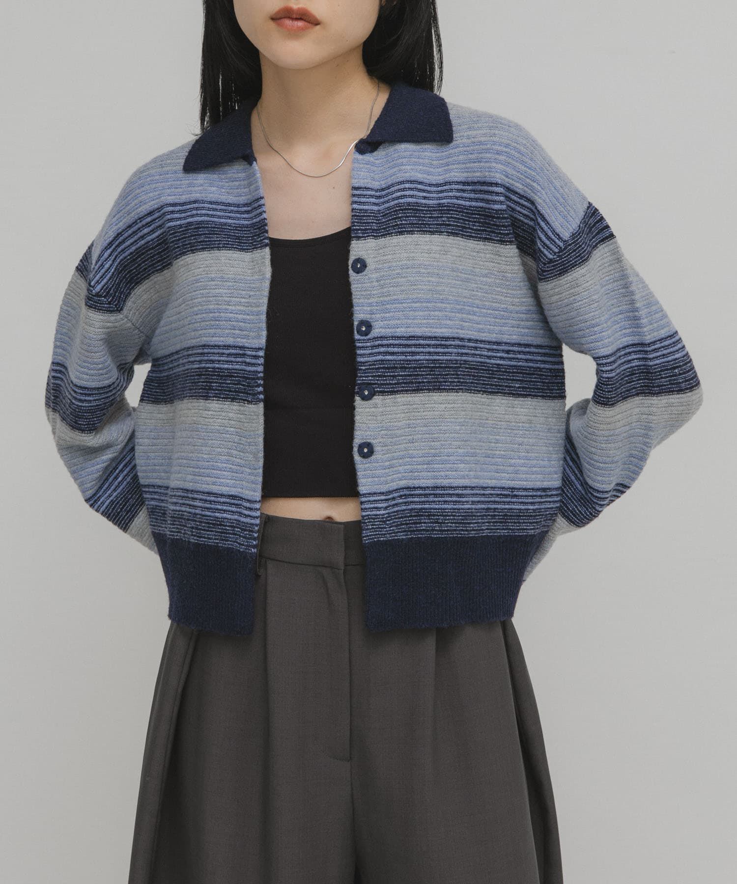  「グラデーションボーダーカーディガン」|カーディガン|