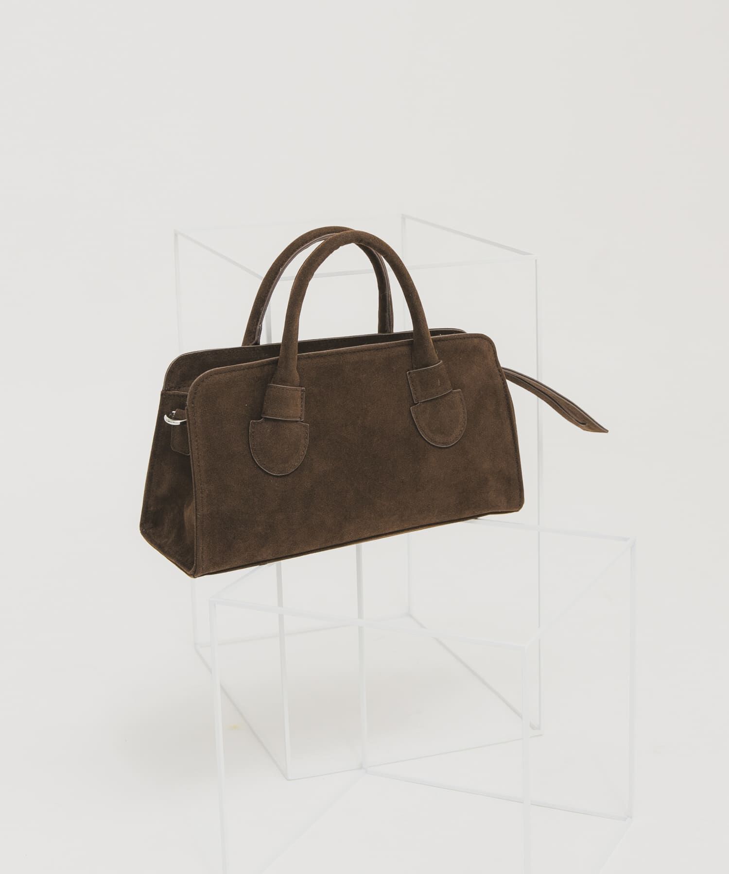  「ワイドデザインボストンBAG」|ボストンバッグ|ダークブラウン