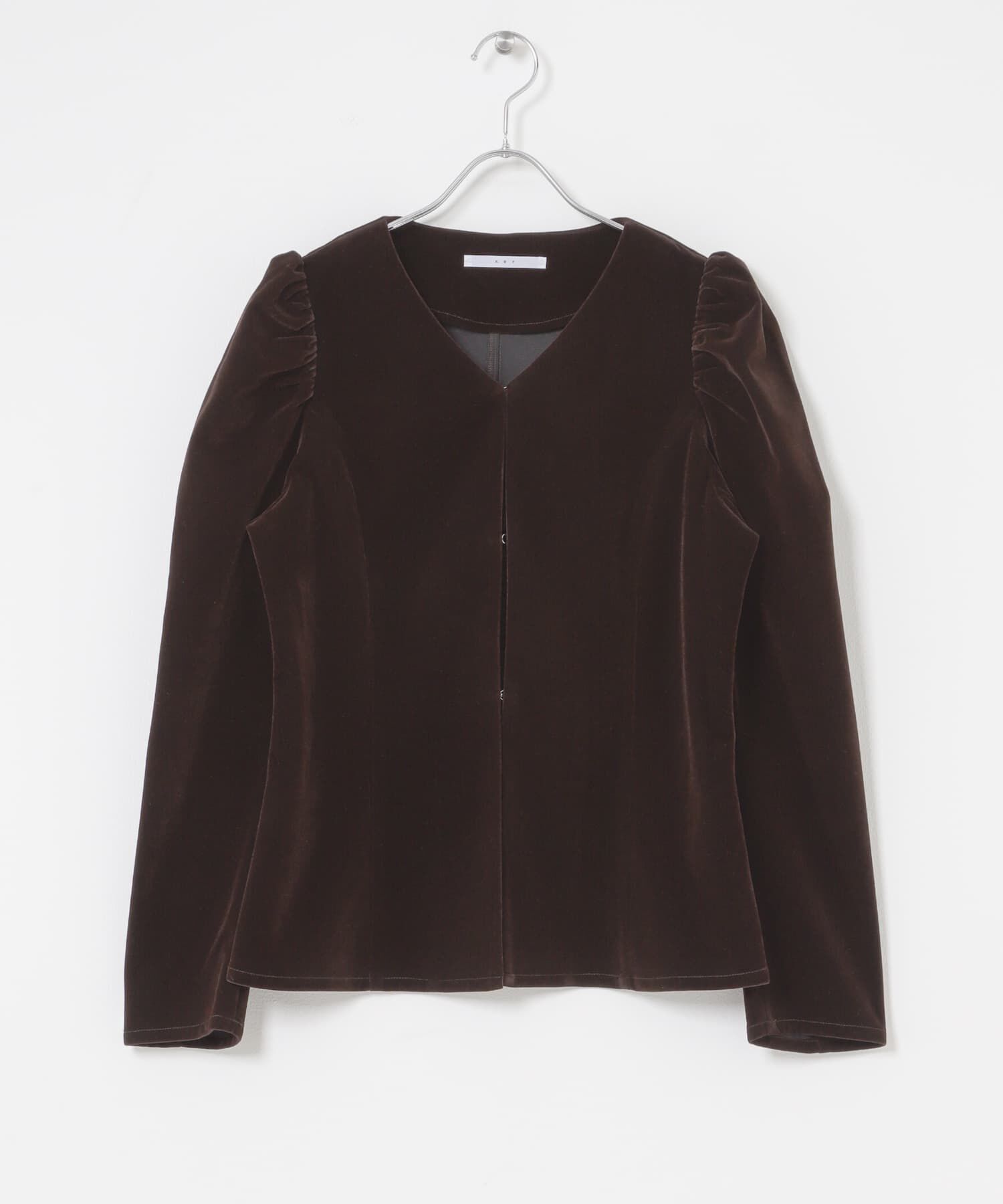  「パフスリーブベロアブラウス」|シャツ・ブラウス|