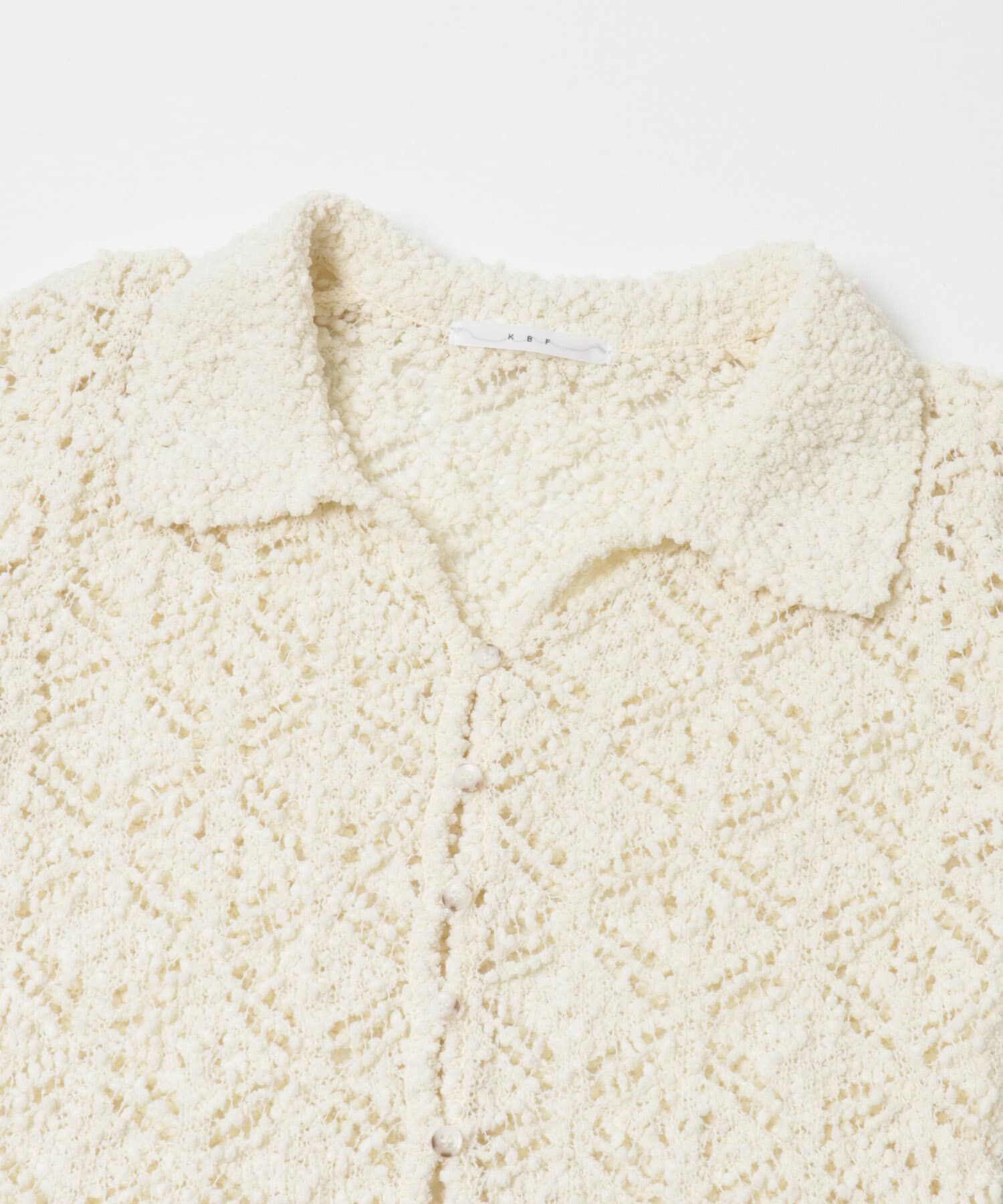  「クロシェレースニットシャツ」|ニット・セーター|