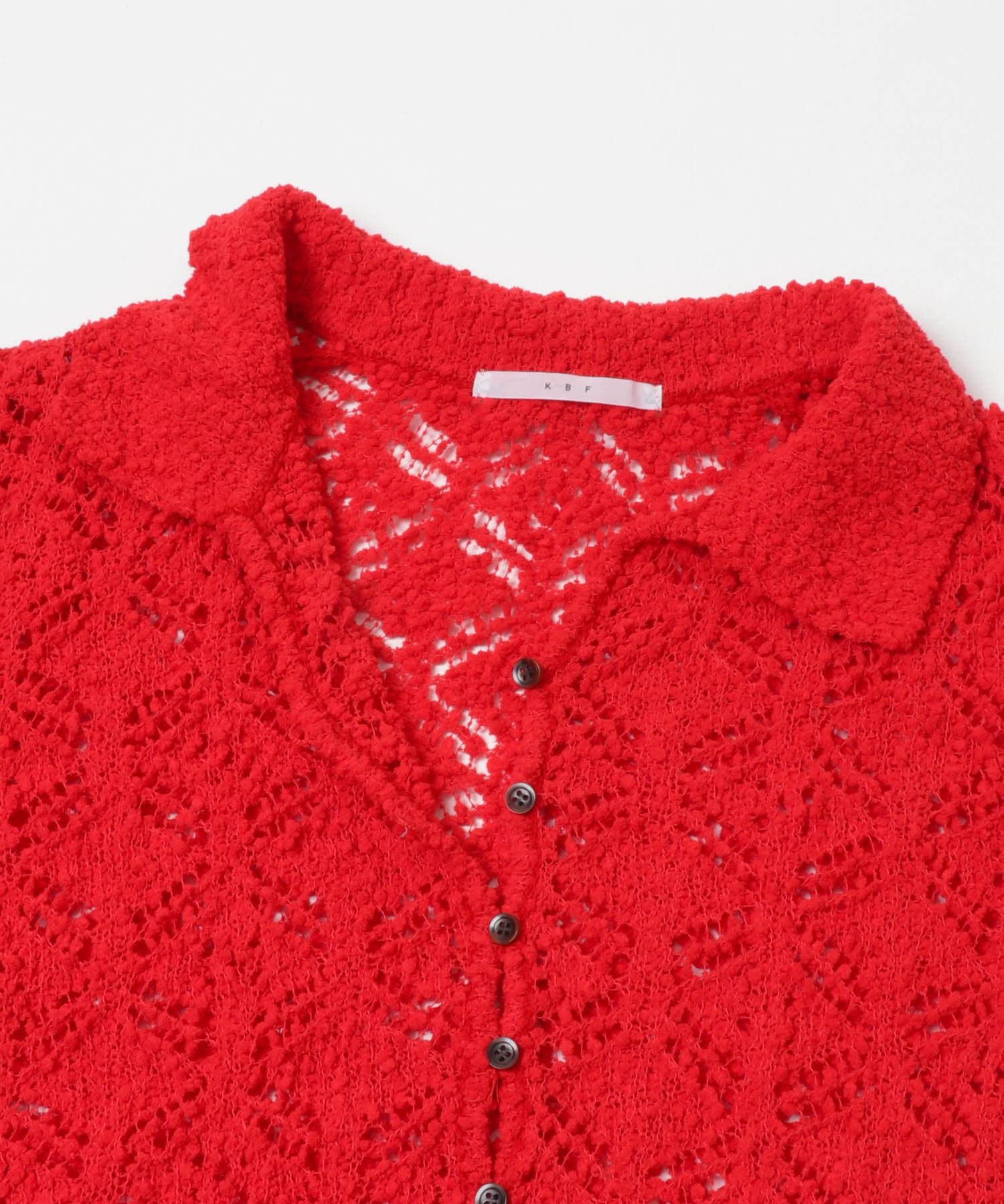  「クロシェレースニットシャツ」|ニット・セーター|