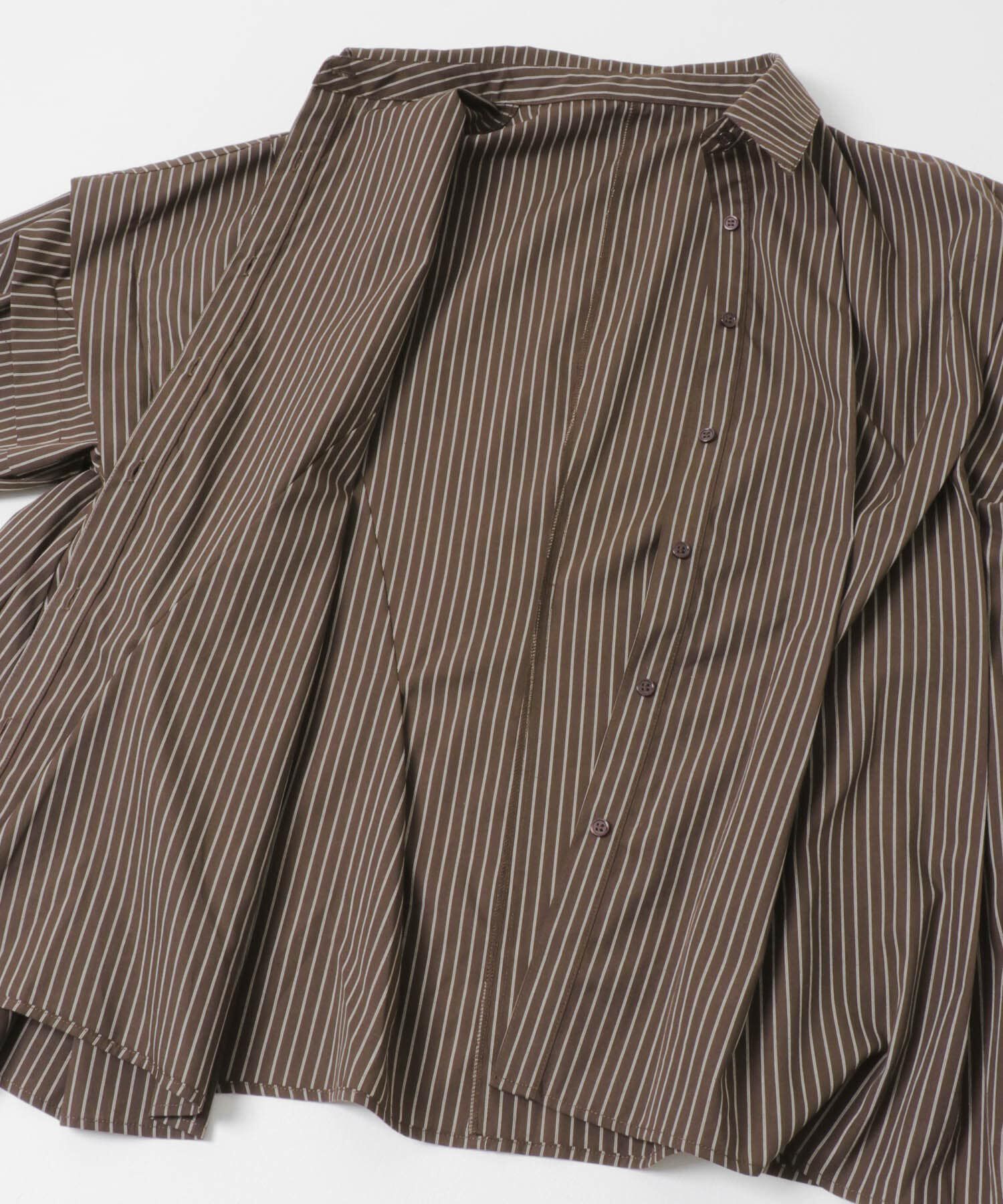  「ランダムタックデザインストライプシャツ」|シャツ・ブラウス|