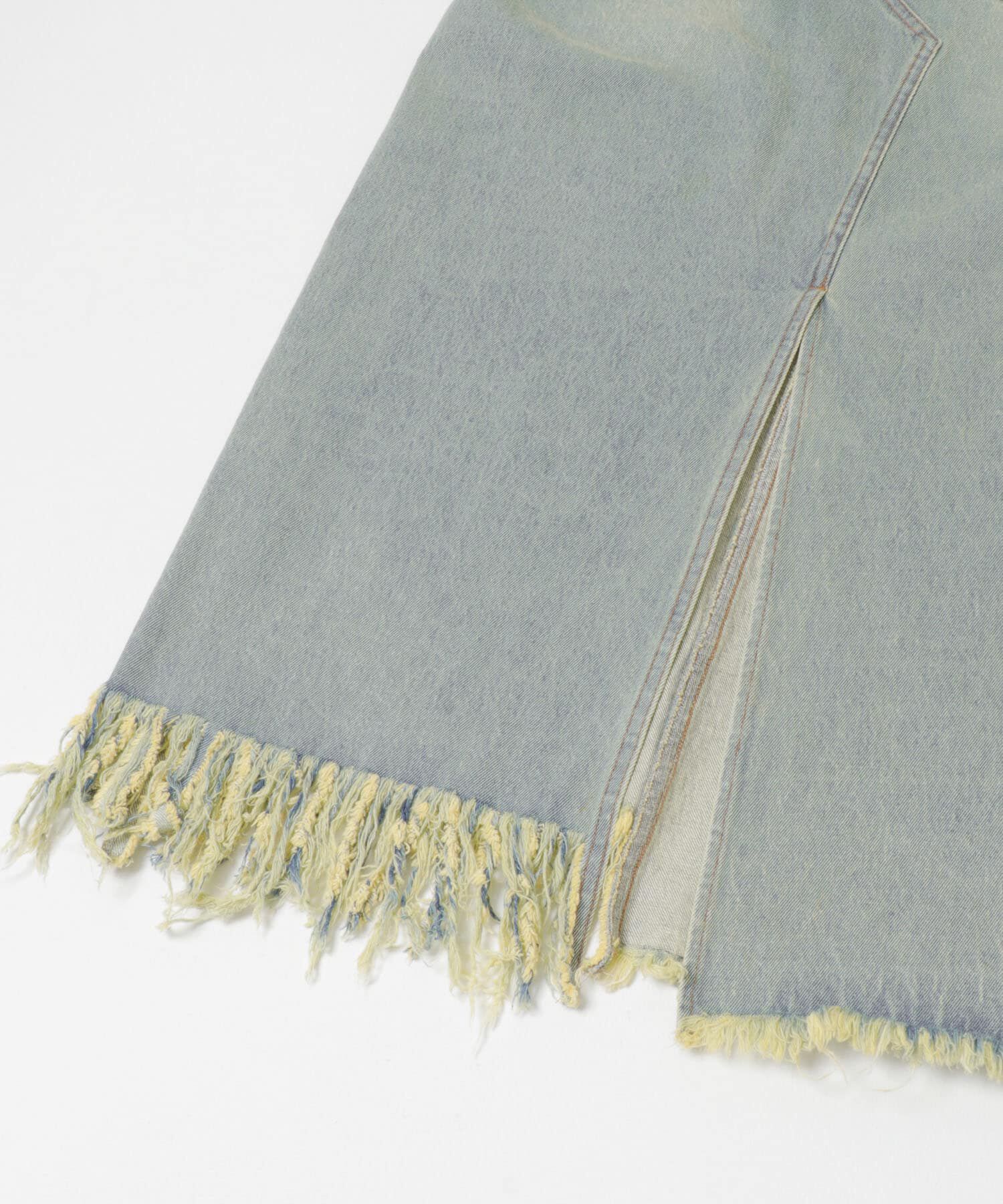  「アシメフリンジデニムスカート」|スカート|