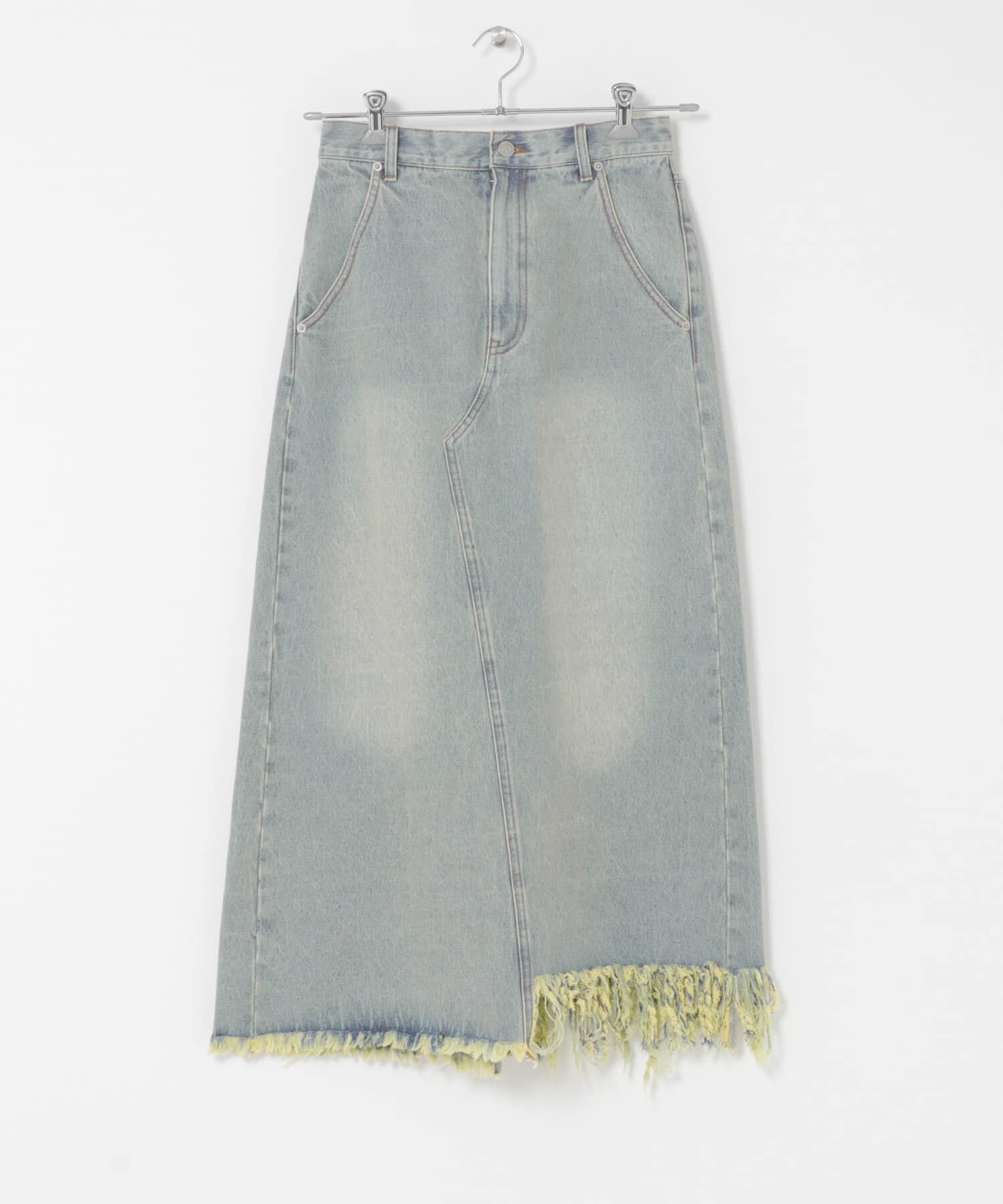  「アシメフリンジデニムスカート」|スカート|