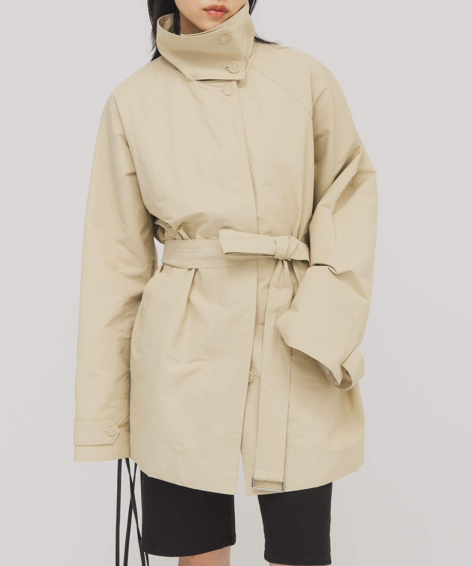  「テントラインBIGミドルコート」|ノーカラーコート|