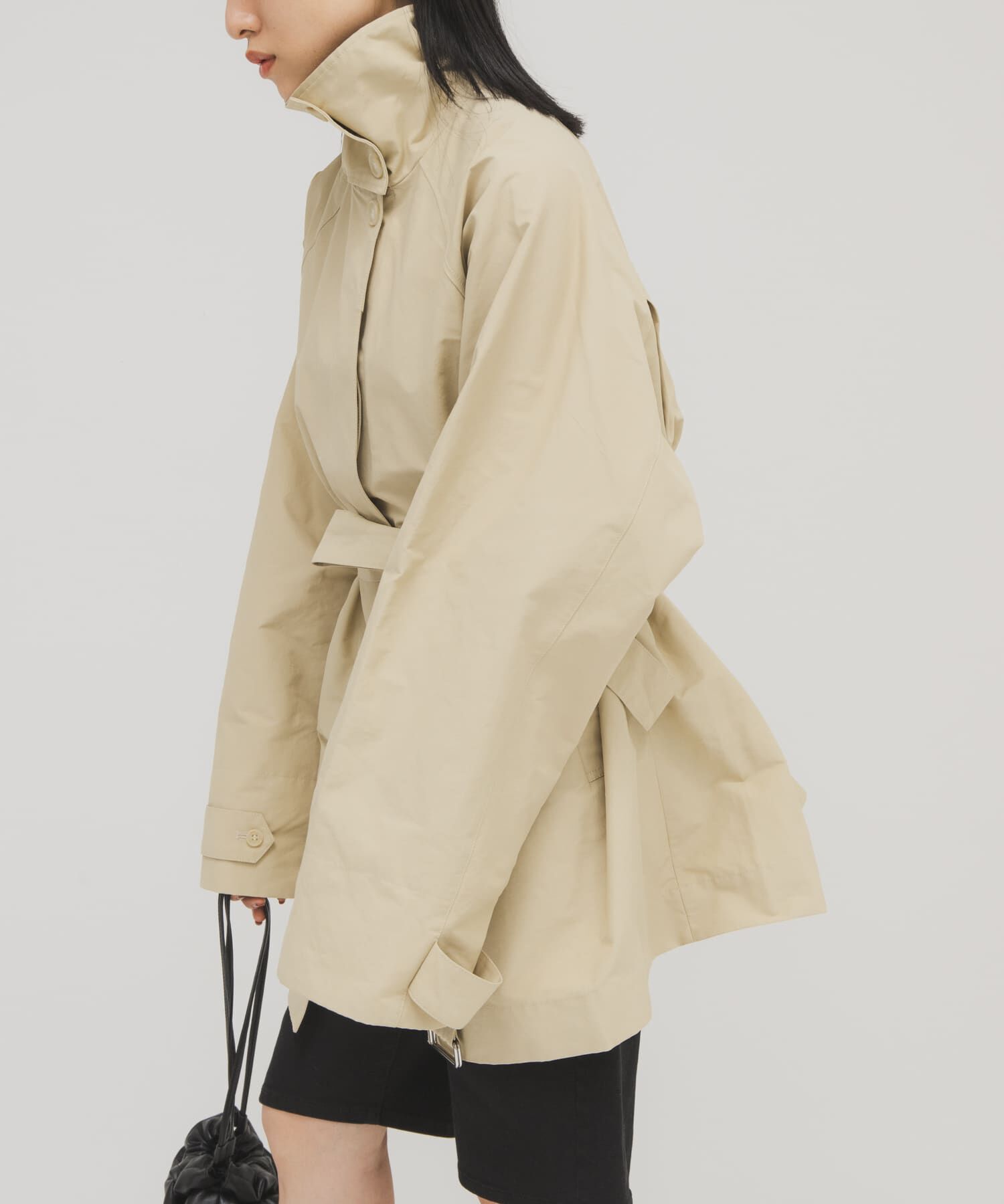  「テントラインBIGミドルコート」|ノーカラーコート|