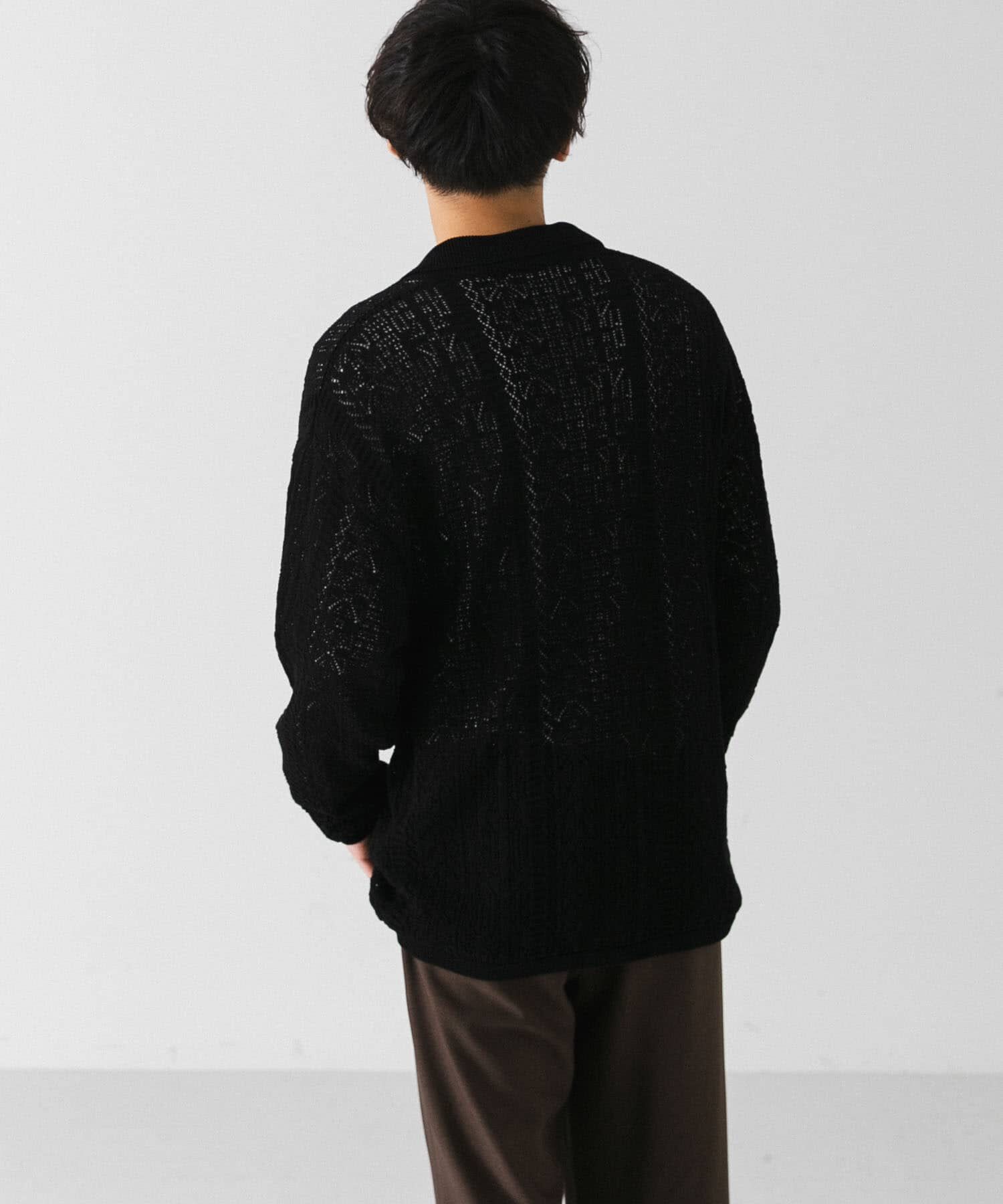 SENSE OF PLACE by URBAN RESEARCH「『ユニセックス』レースアミニットポロシャツ」|ニット・セーター|