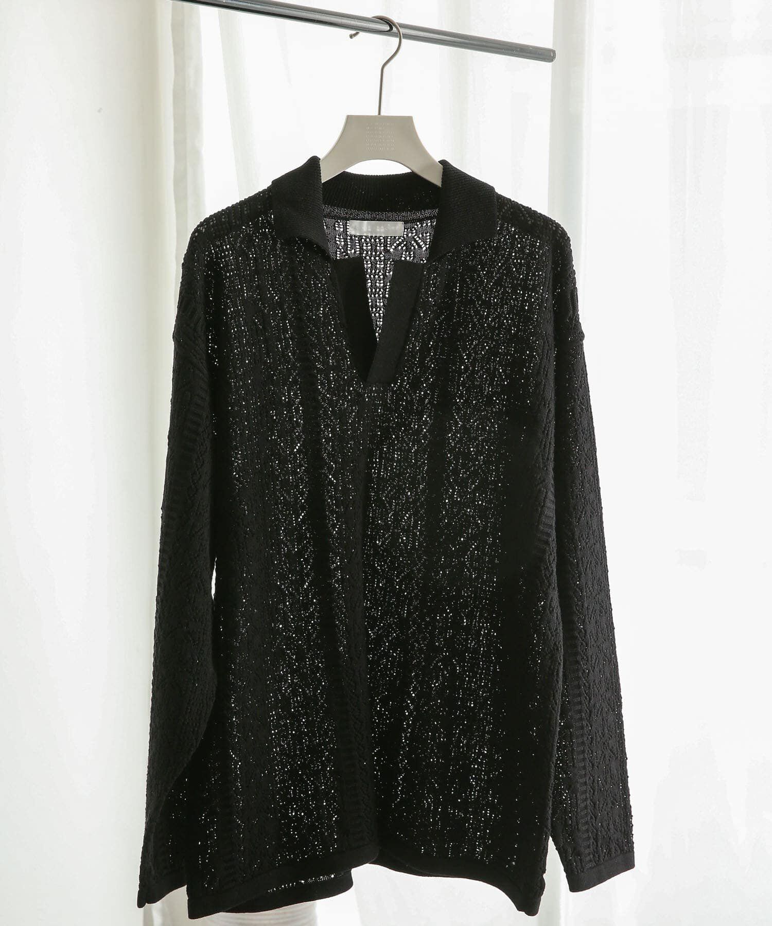 SENSE OF PLACE by URBAN RESEARCH「『ユニセックス』レースアミニットポロシャツ」|ニット・セーター|