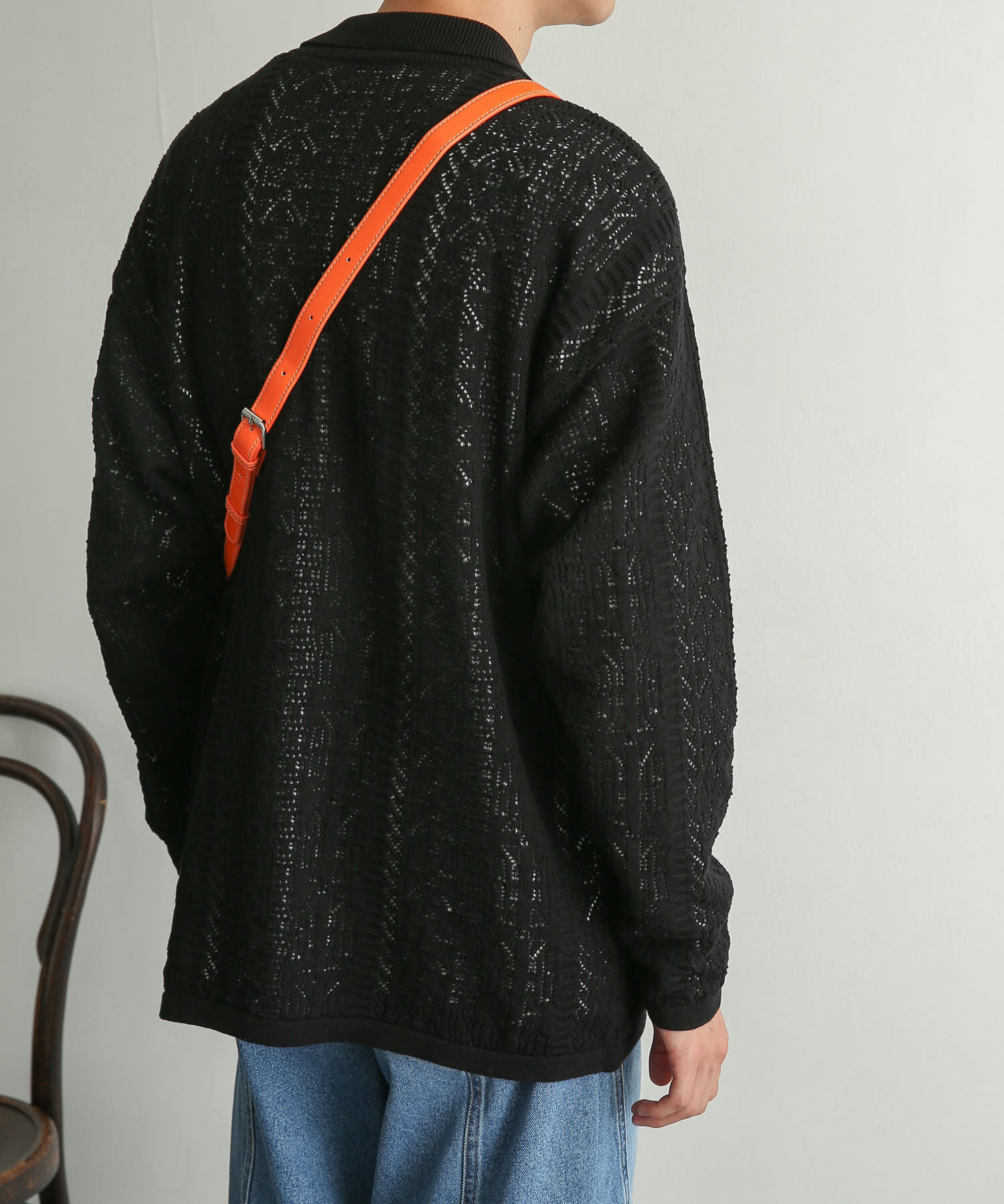 SENSE OF PLACE by URBAN RESEARCH「『ユニセックス』レースアミニットポロシャツ」|ニット・セーター|