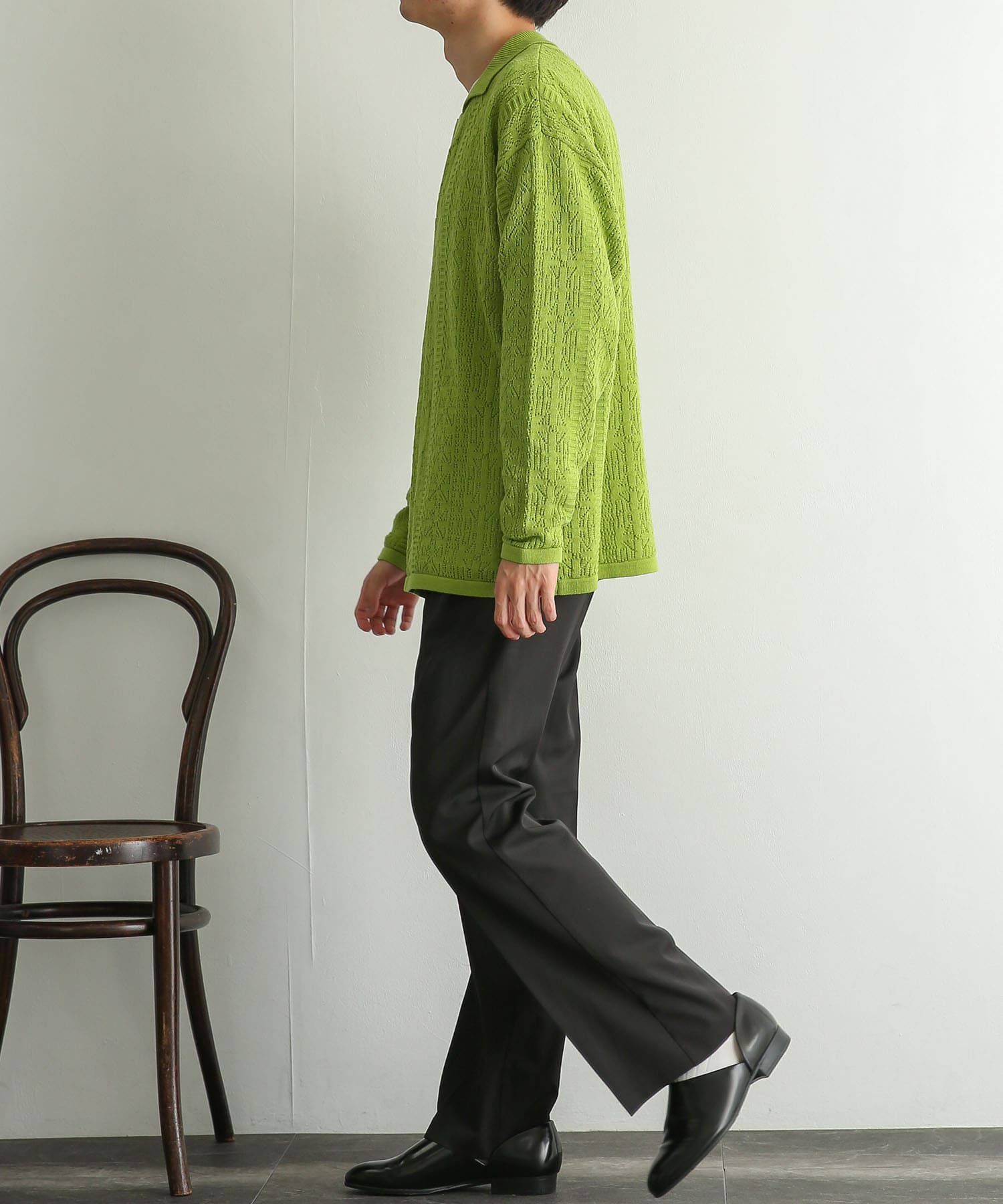 SENSE OF PLACE by URBAN RESEARCH「『ユニセックス』レースアミニットポロシャツ」|ニット・セーター|