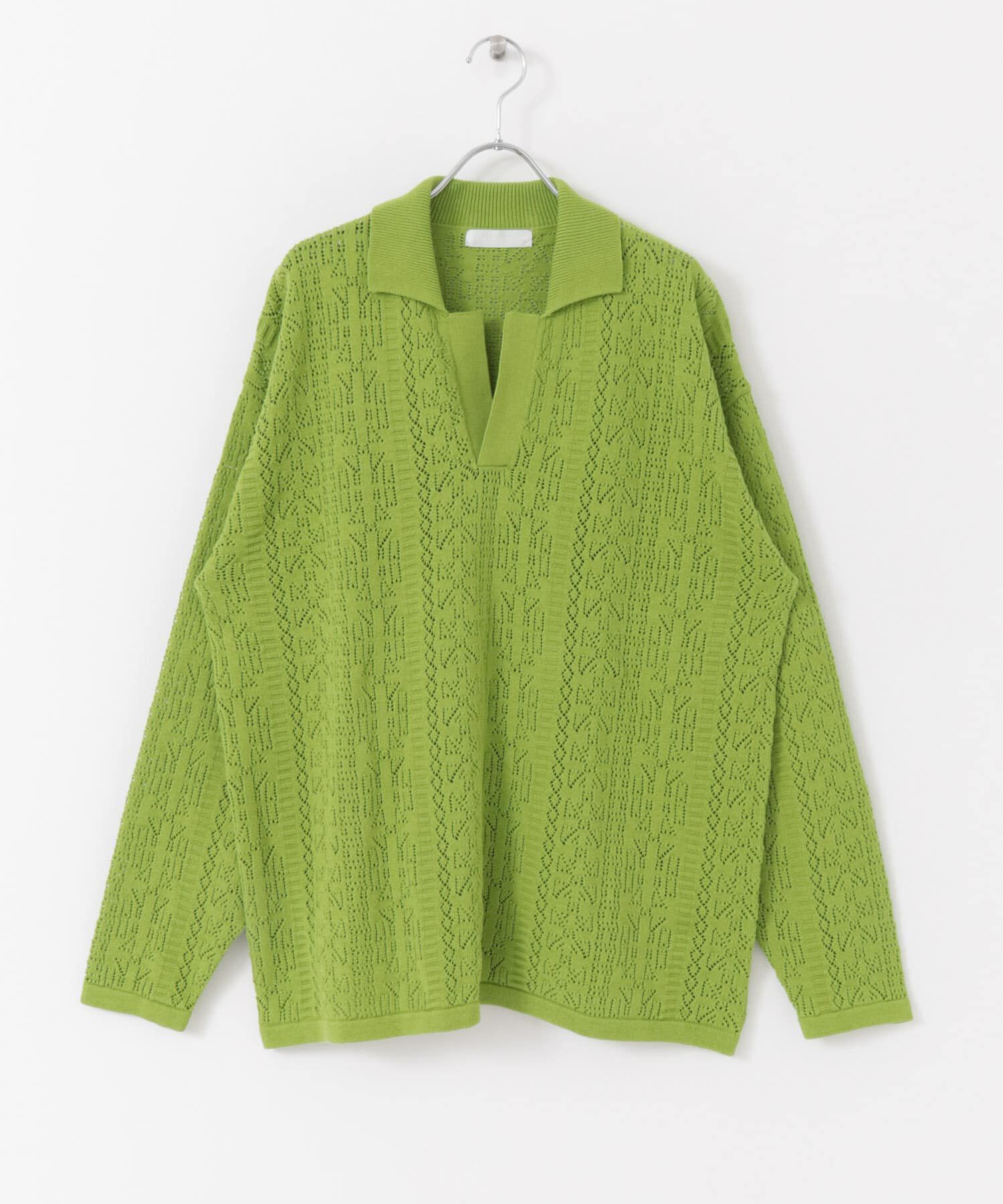 SENSE OF PLACE by URBAN RESEARCH「『ユニセックス』レースアミニットポロシャツ」|ニット・セーター|