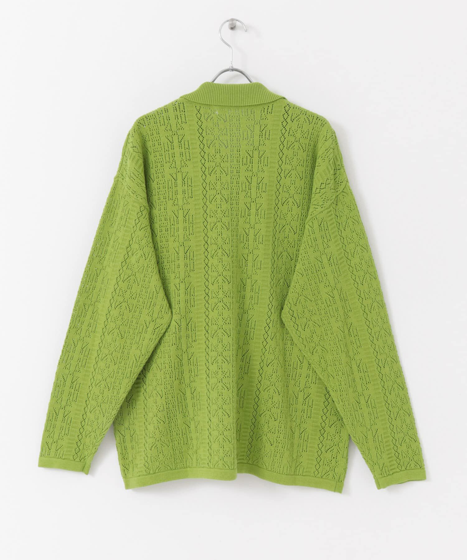 SENSE OF PLACE by URBAN RESEARCH「『ユニセックス』レースアミニットポロシャツ」|ニット・セーター|