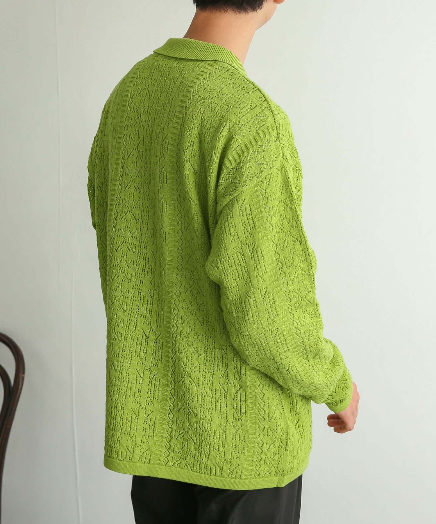 SENSE OF PLACE by URBAN RESEARCH「『ユニセックス』レースアミニットポロシャツ」|ニット・セーター|