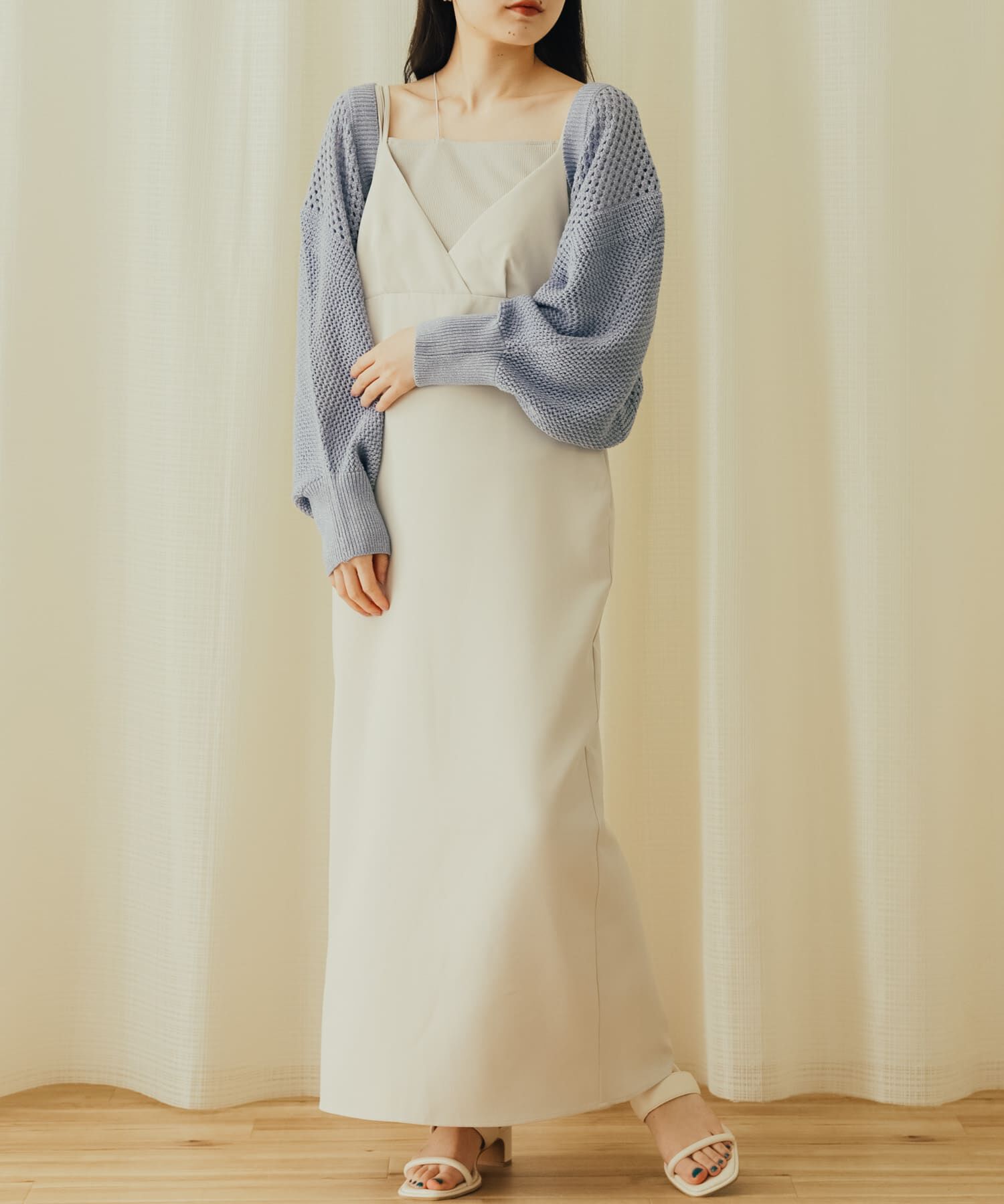 SENSE OF PLACE by URBAN RESEARCH「ラメバックオープンメッシュボレロ」|カーディガン|